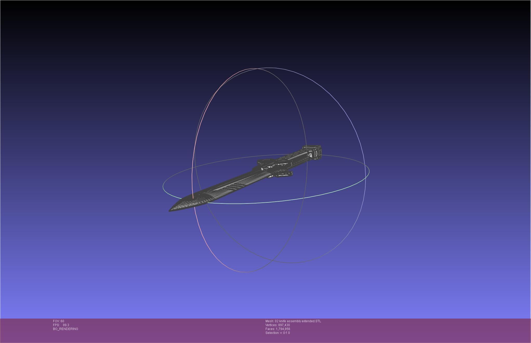 Evangelion rebuild Unit 2 Knife Movable Version 3D print model_44