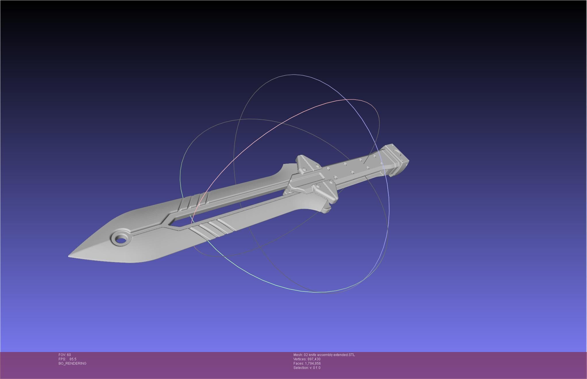 Evangelion rebuild Unit 2 Knife Movable Version 3D print model_30