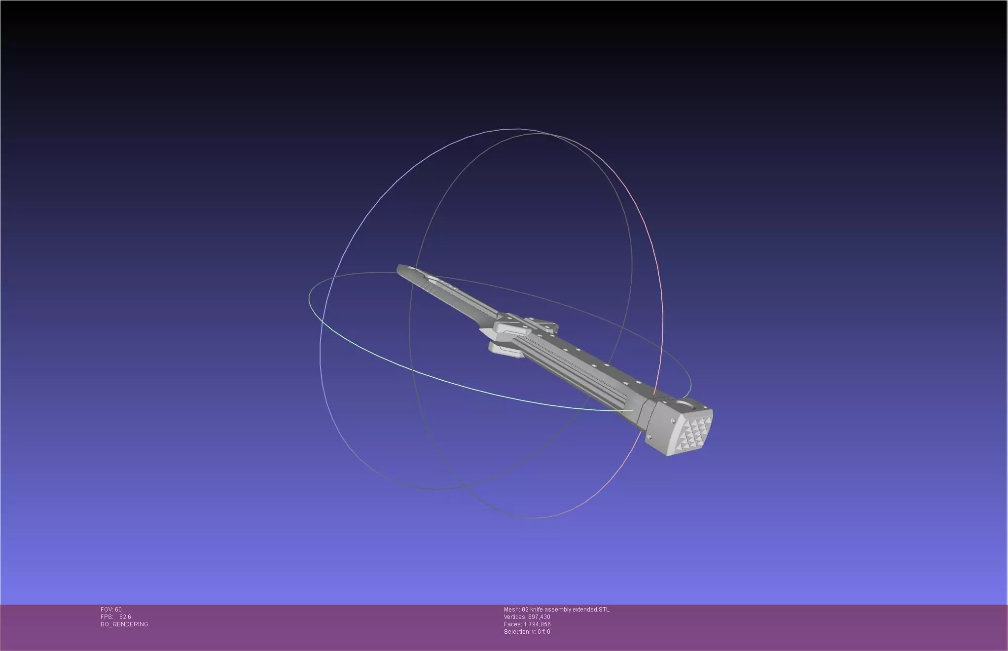 Evangelion rebuild Unit 2 Knife Movable Version 3D print model_0
