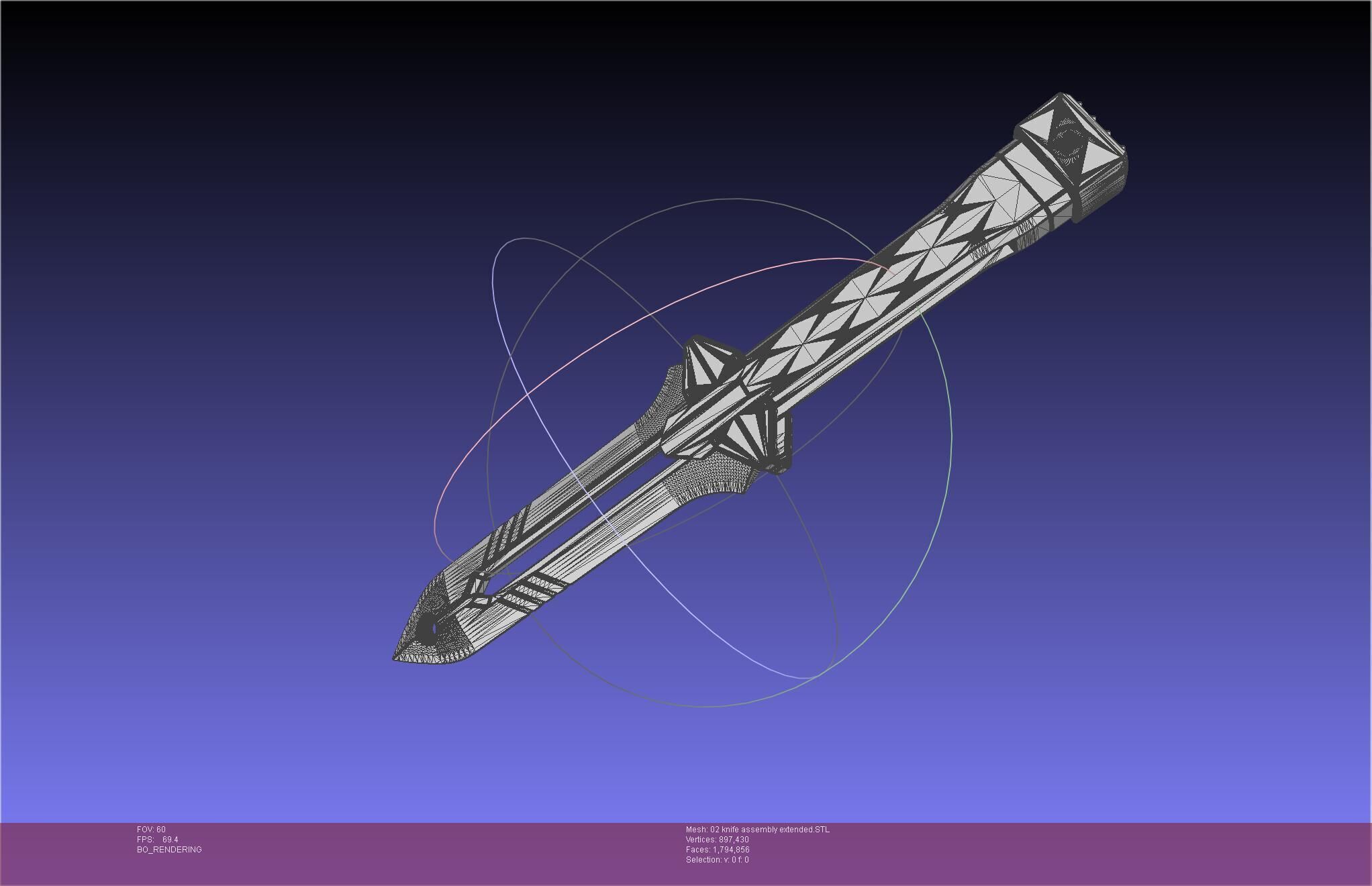 Evangelion rebuild Unit 2 Knife Movable Version 3D print model_62