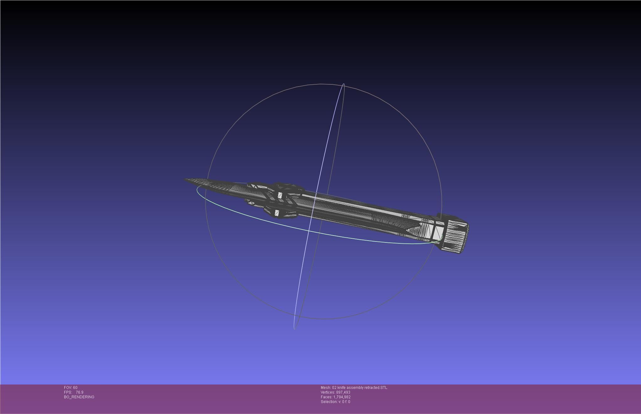 Evangelion rebuild Unit 2 Knife Movable Version 3D print model_86