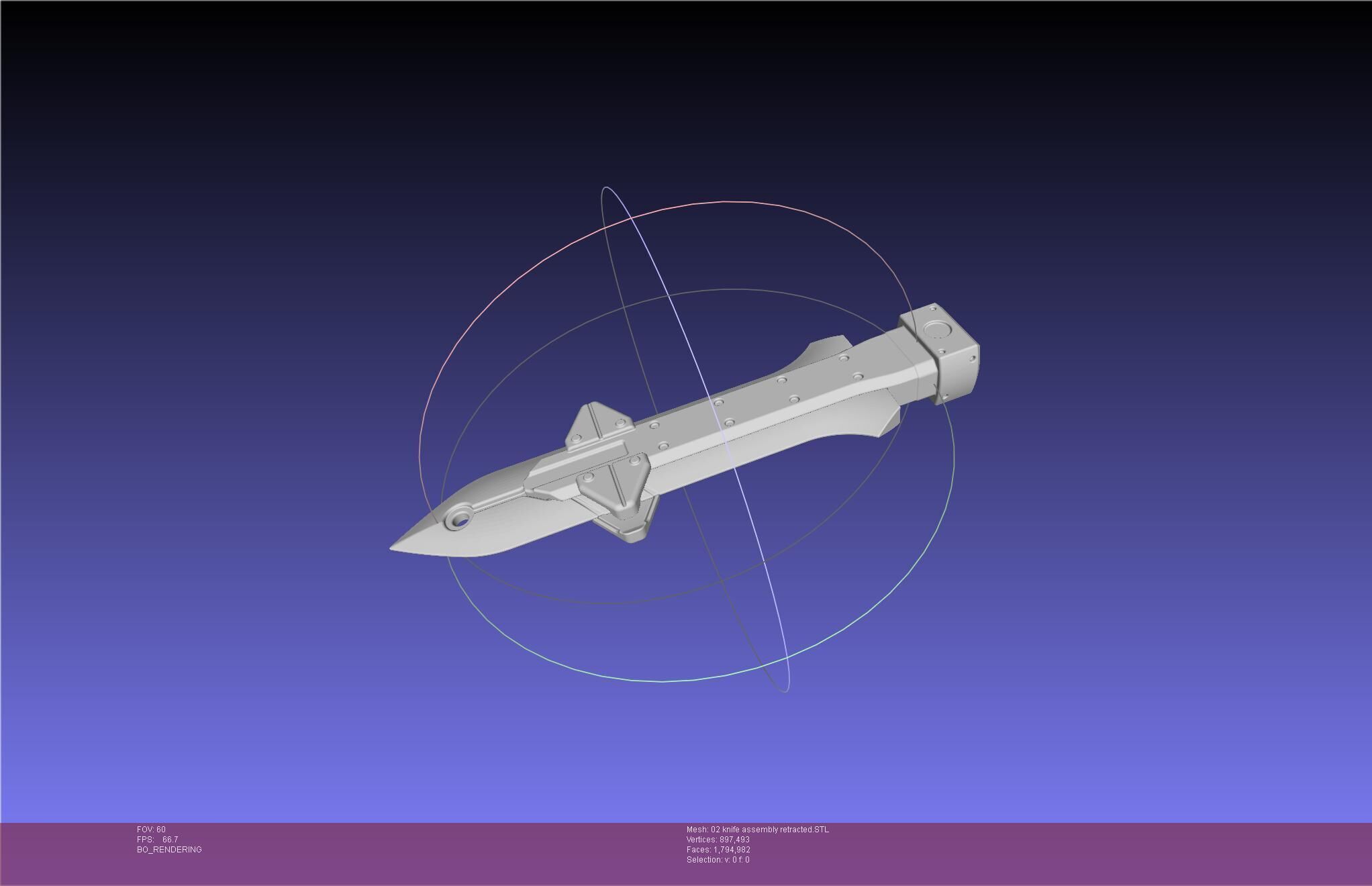 Evangelion rebuild Unit 2 Knife Movable Version 3D print model_32