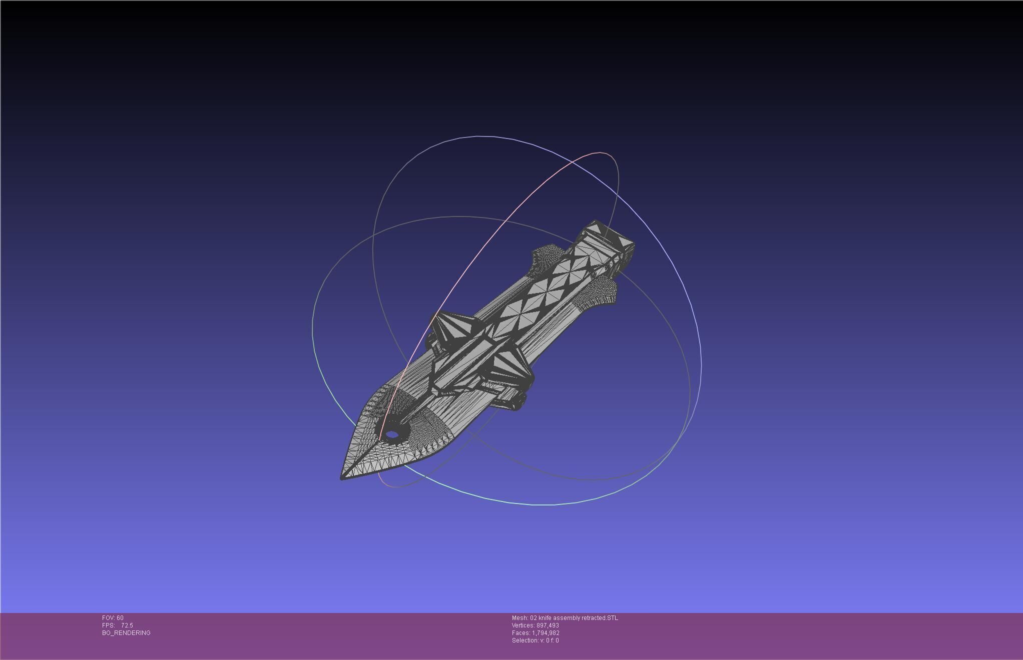 Evangelion rebuild Unit 2 Knife Movable Version 3D print model_42
