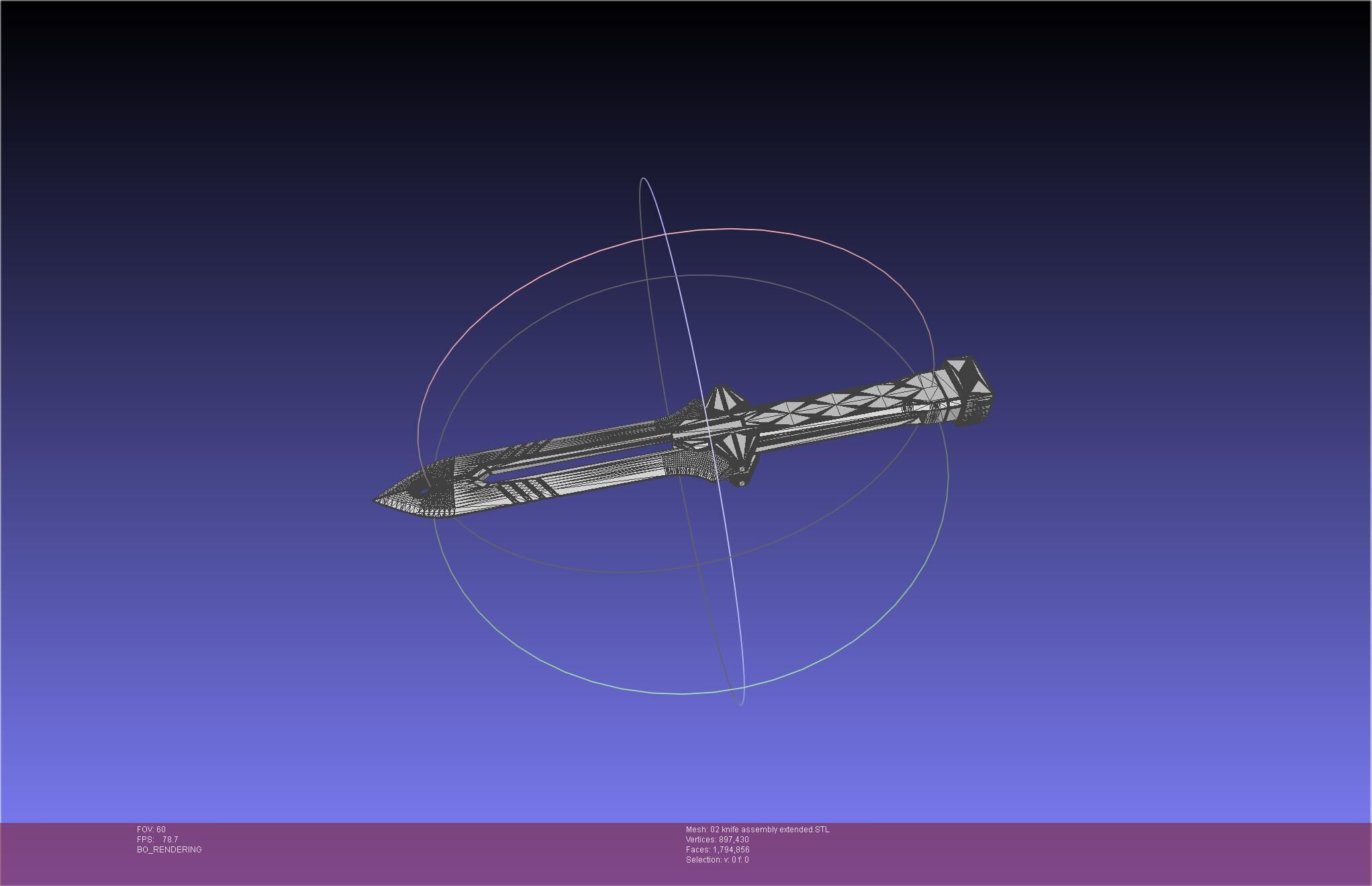 Evangelion rebuild Unit 2 Knife Movable Version 3D print model_20