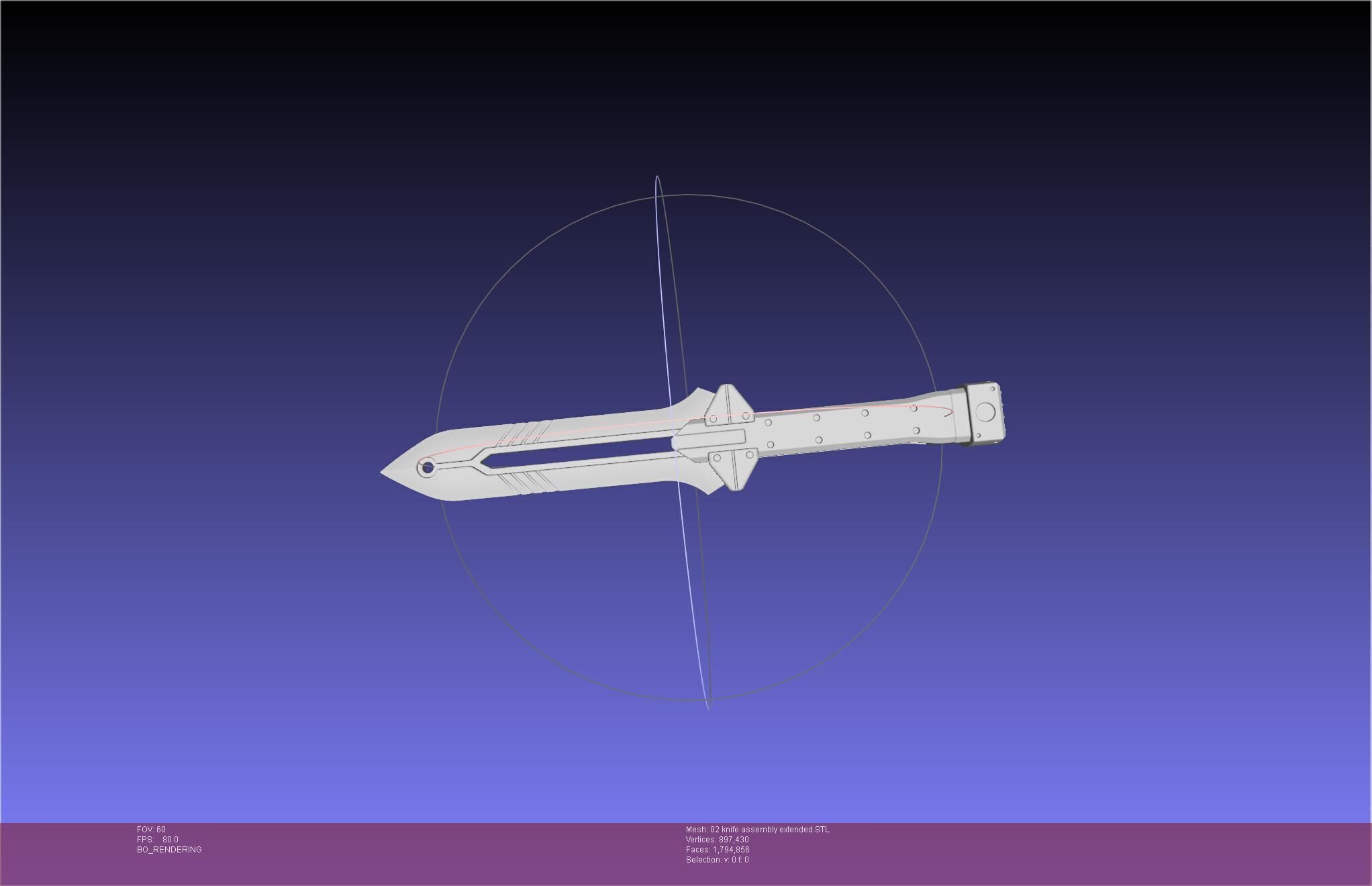 Evangelion rebuild Unit 2 Knife Movable Version 3D print model_2