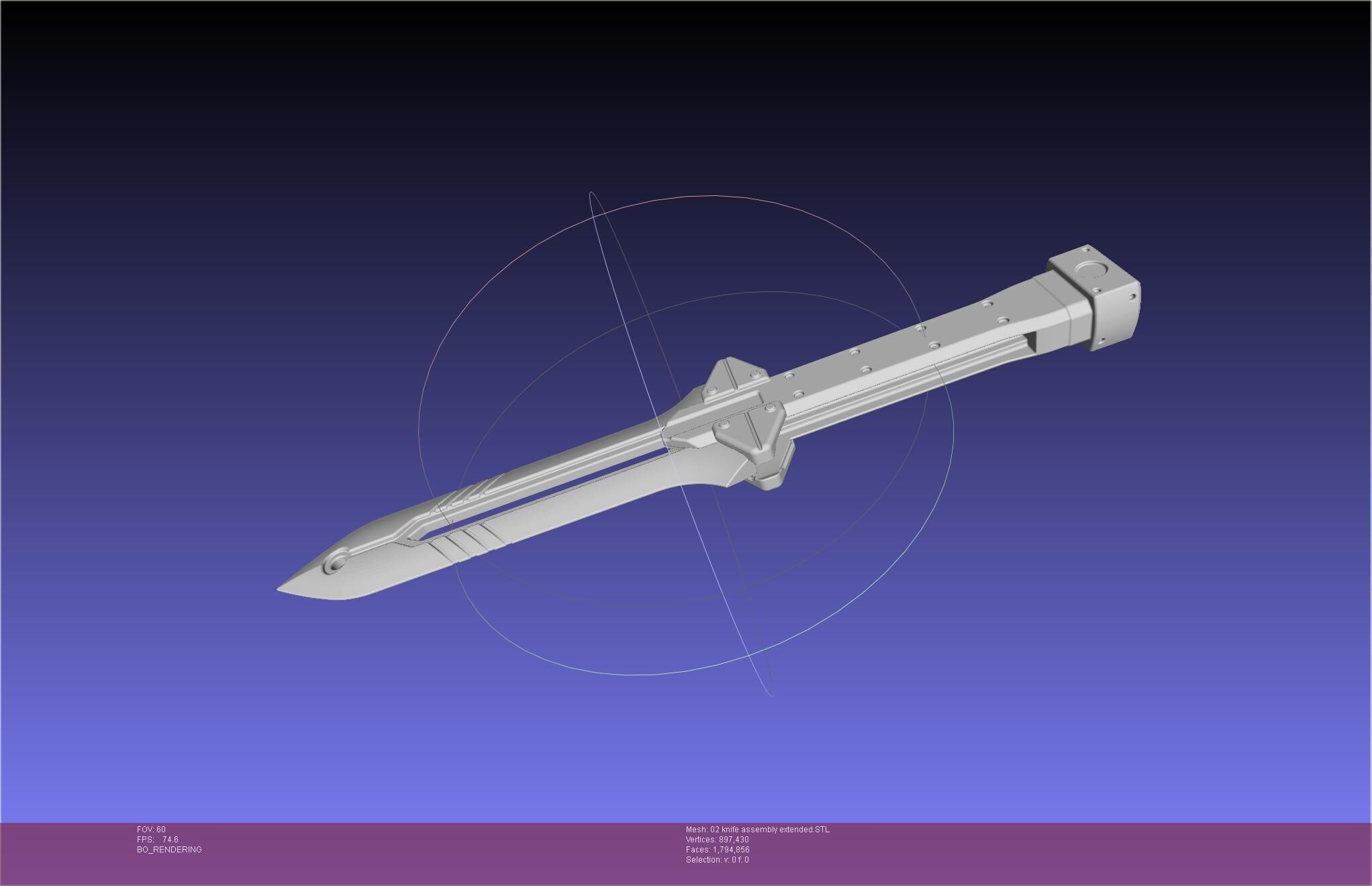 Evangelion rebuild Unit 2 Knife Movable Version 3D print model_60