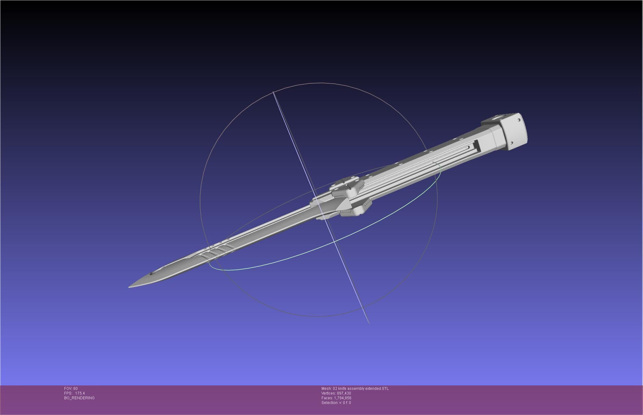 Evangelion rebuild Unit 2 Knife Movable Version 3D print model_68