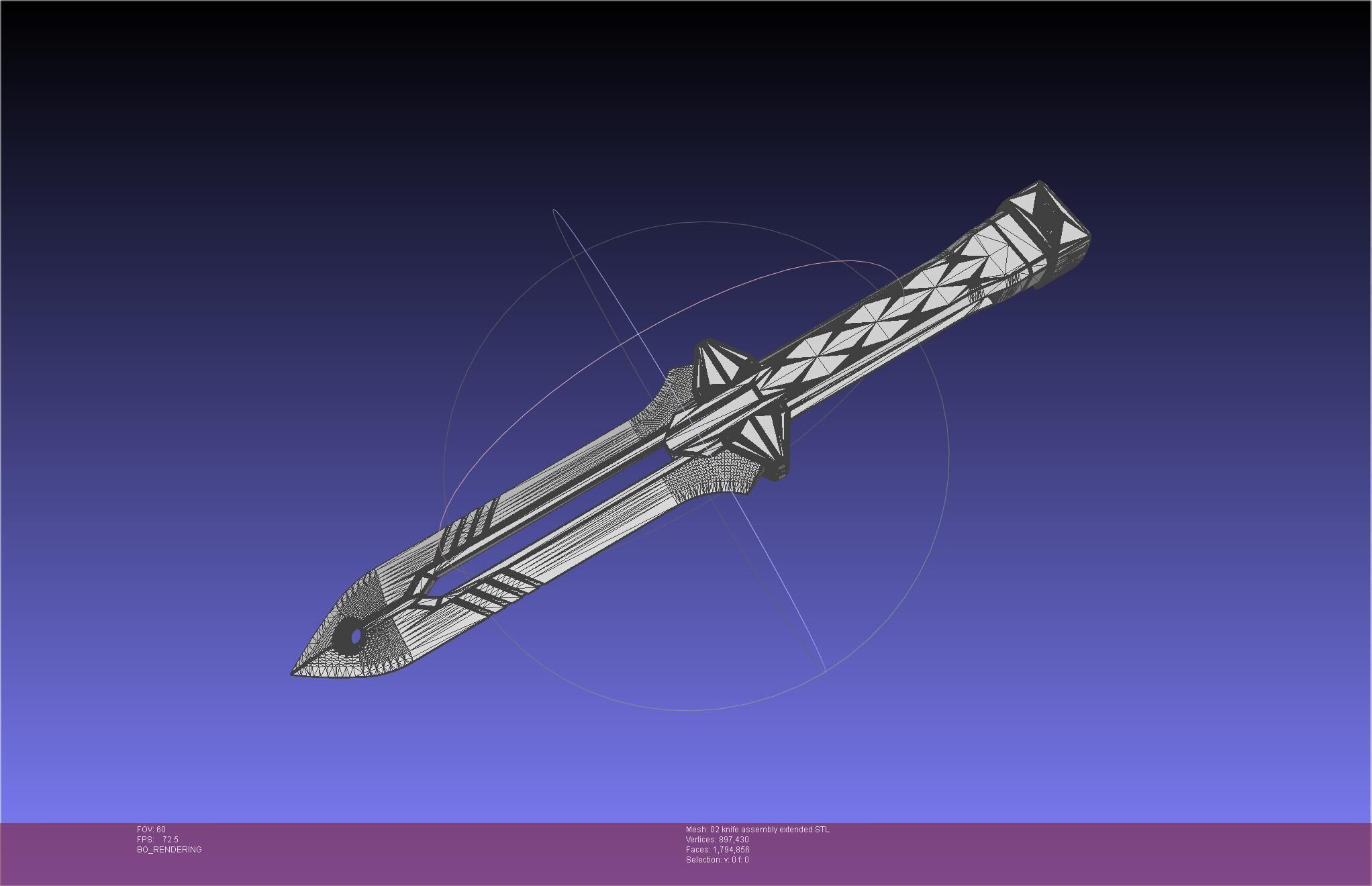 Evangelion rebuild Unit 2 Knife Movable Version 3D print model_52