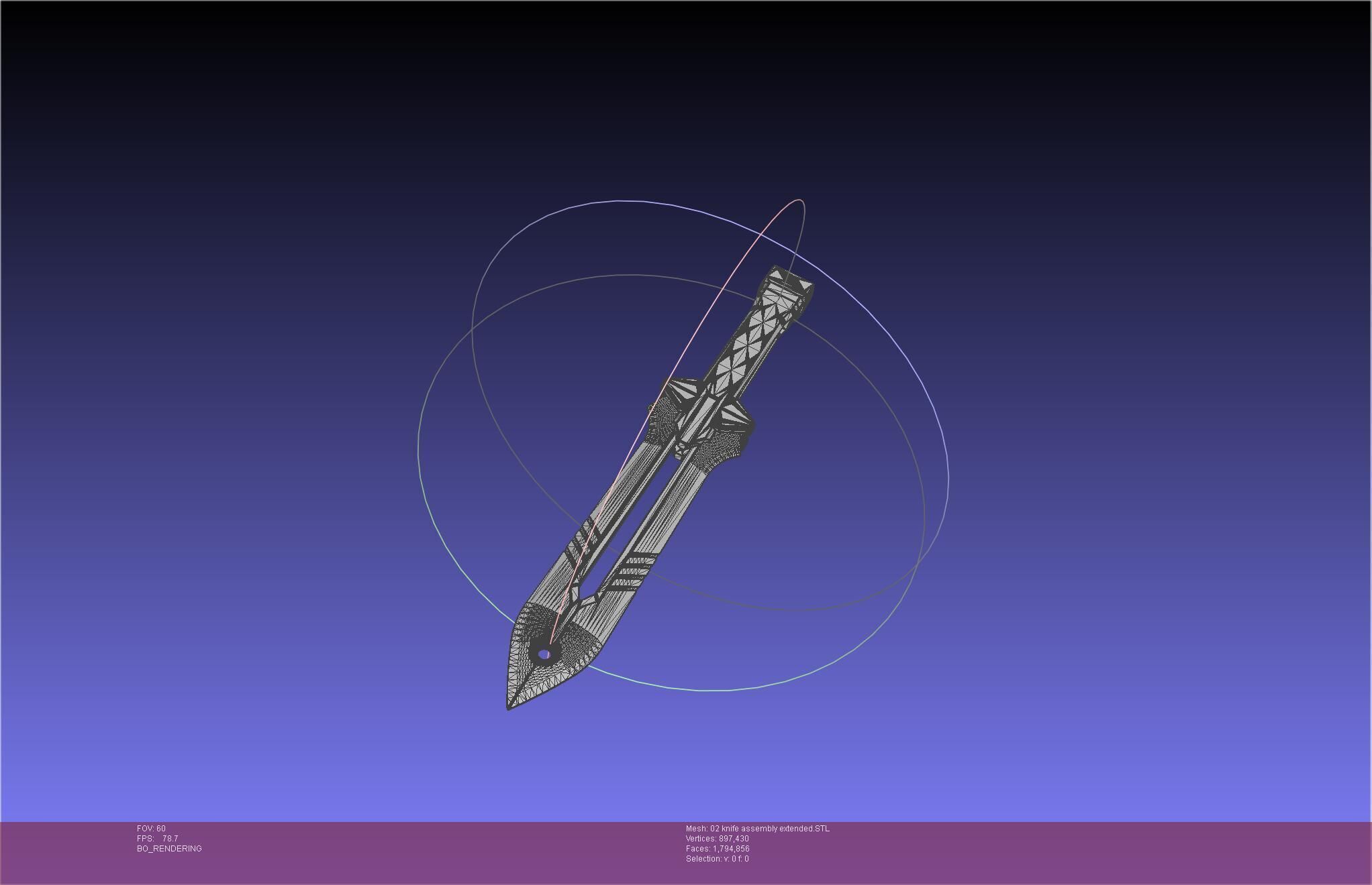 Evangelion rebuild Unit 2 Knife Movable Version 3D print model_56