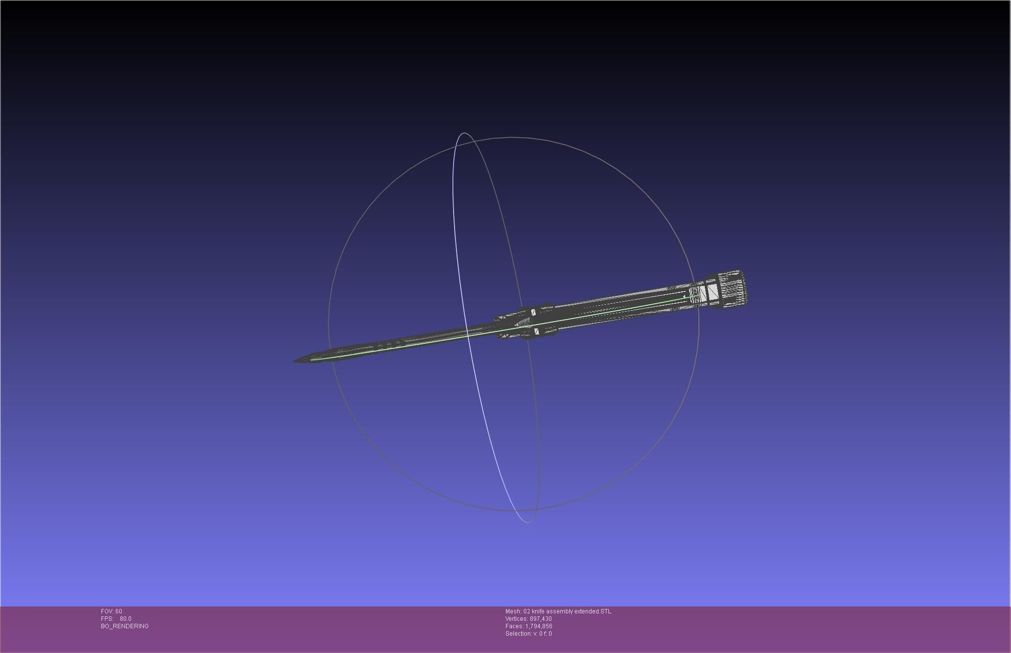 Evangelion rebuild Unit 2 Knife Movable Version 3D print model_28