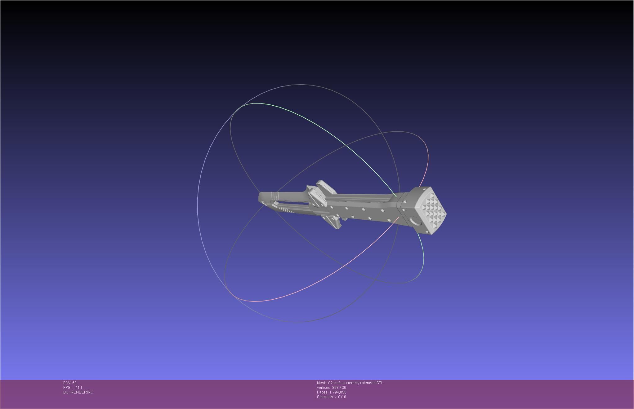 Evangelion rebuild Unit 2 Knife Movable Version 3D print model_23