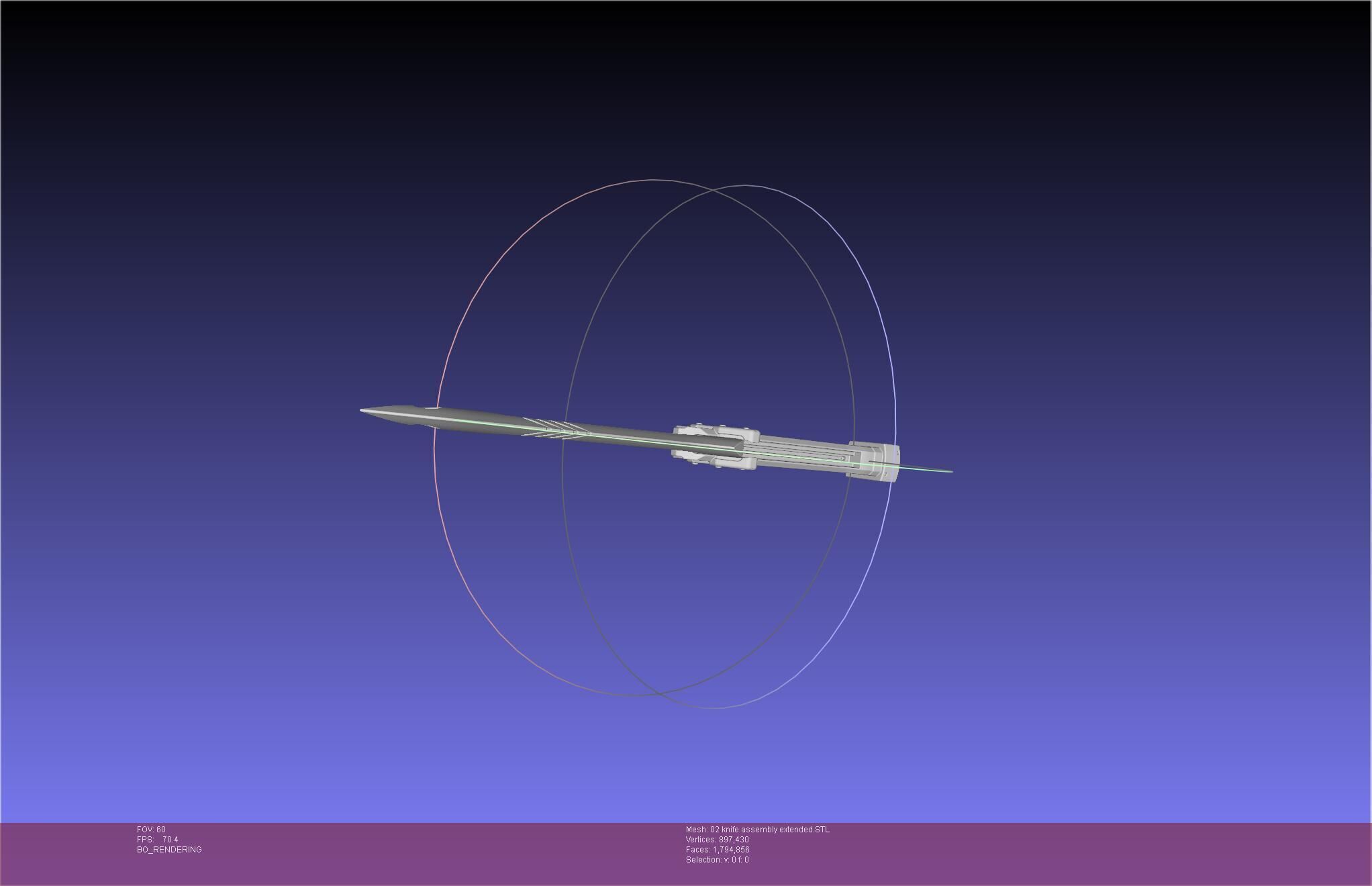 Evangelion rebuild Unit 2 Knife Movable Version 3D print model_14