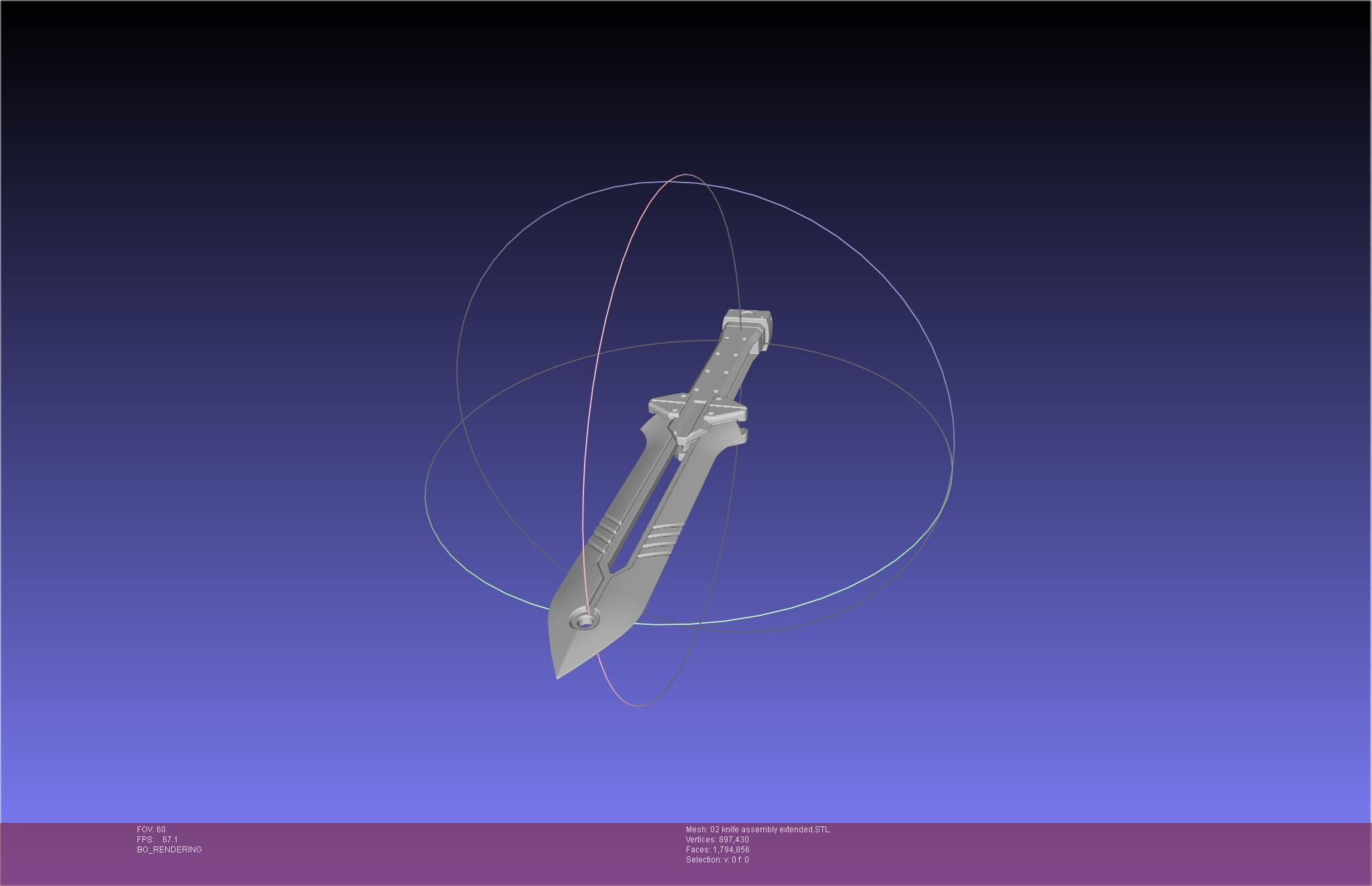 Evangelion rebuild Unit 2 Knife Movable Version 3D print model_6