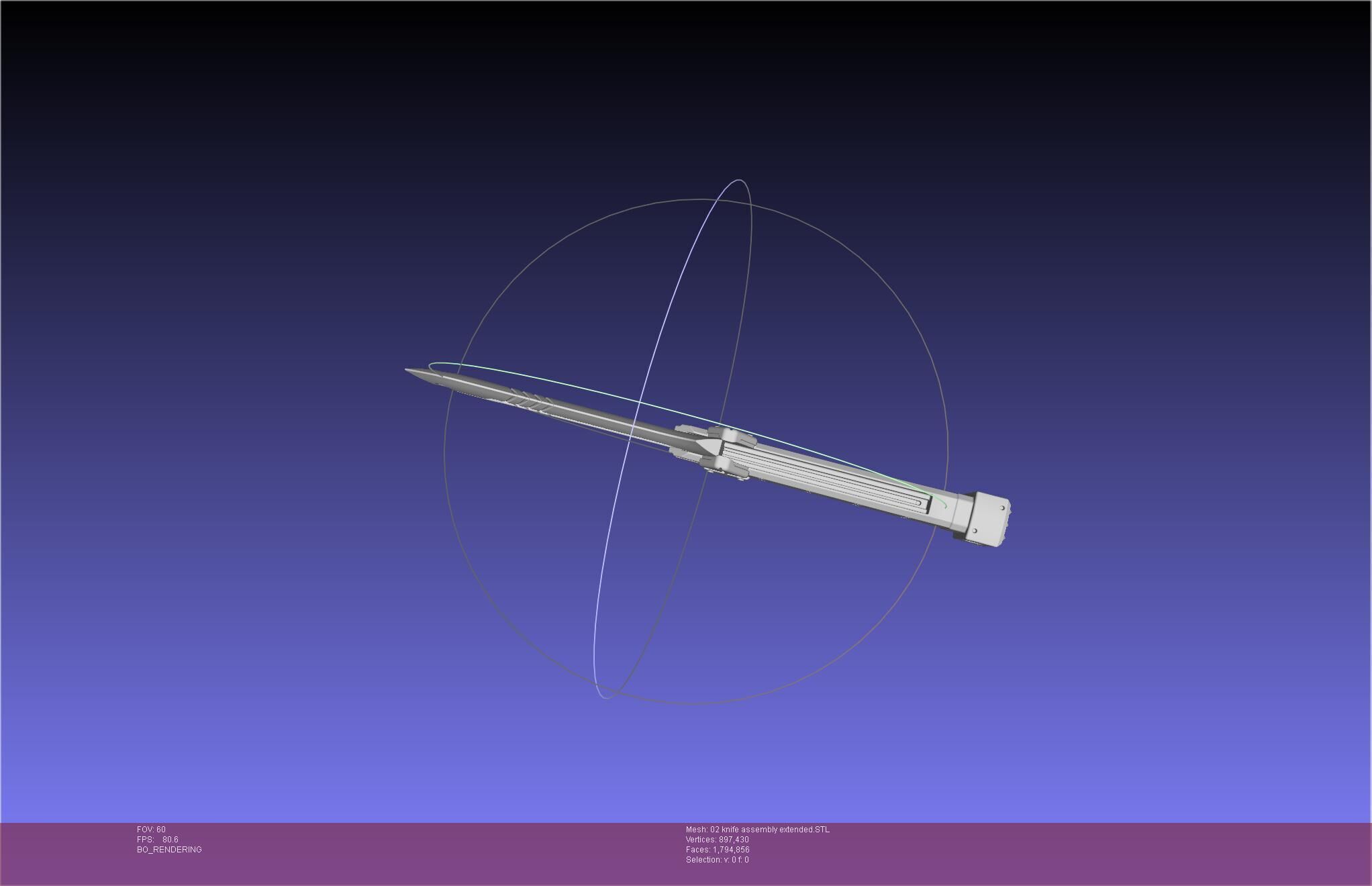 Evangelion rebuild Unit 2 Knife Movable Version 3D print model_18