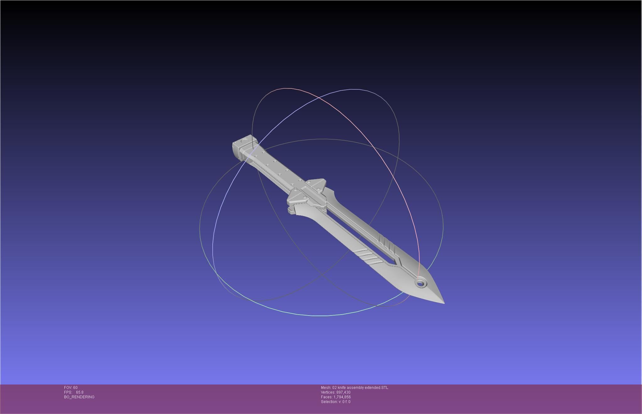 Evangelion rebuild Unit 2 Knife Movable Version 3D print model_7