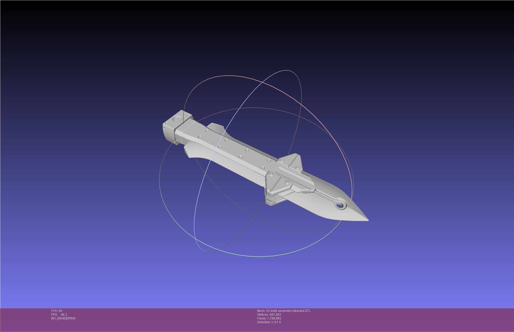 Evangelion rebuild Unit 2 Knife Movable Version 3D print model_85