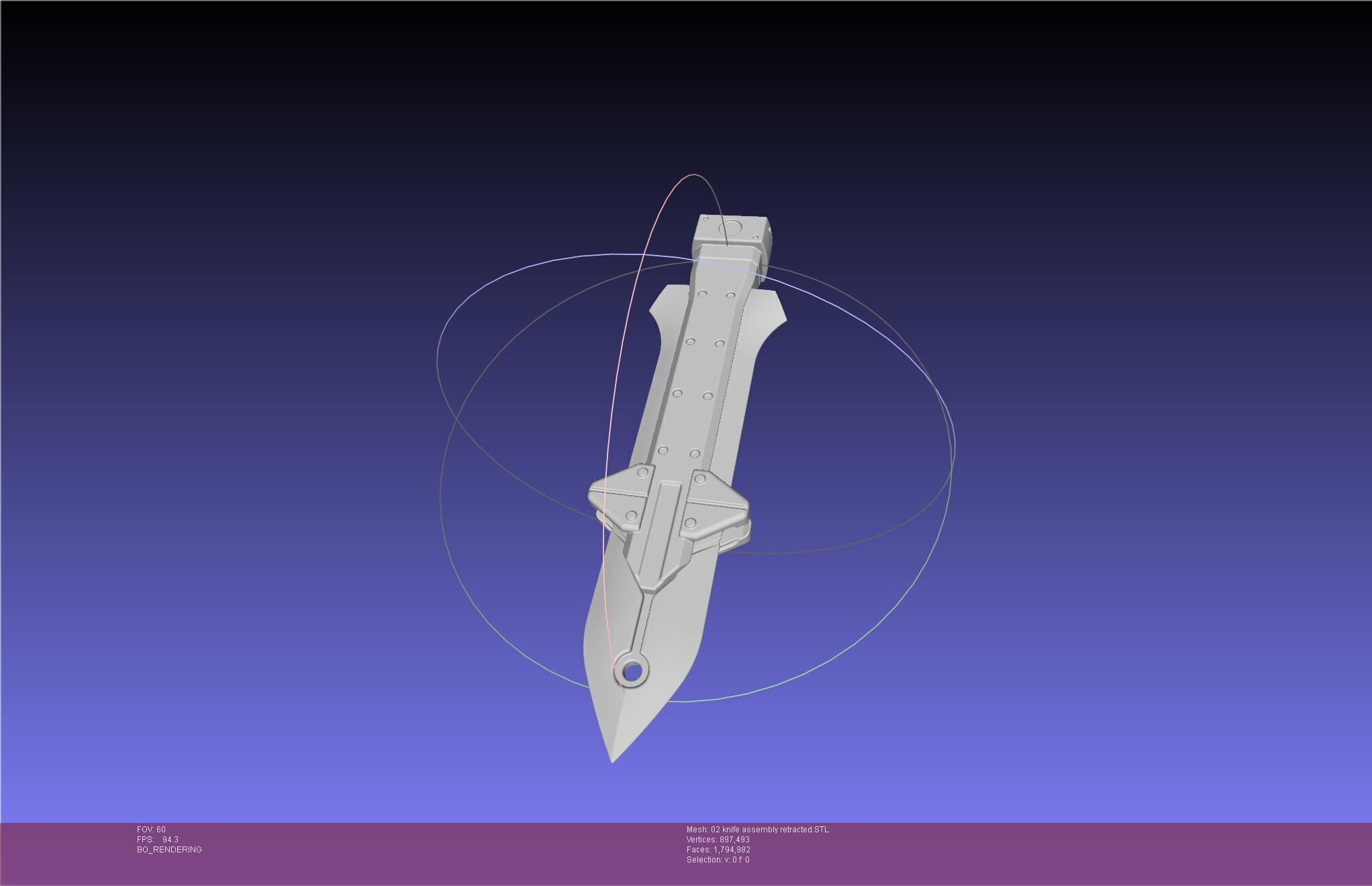 Evangelion rebuild Unit 2 Knife Movable Version 3D print model_36
