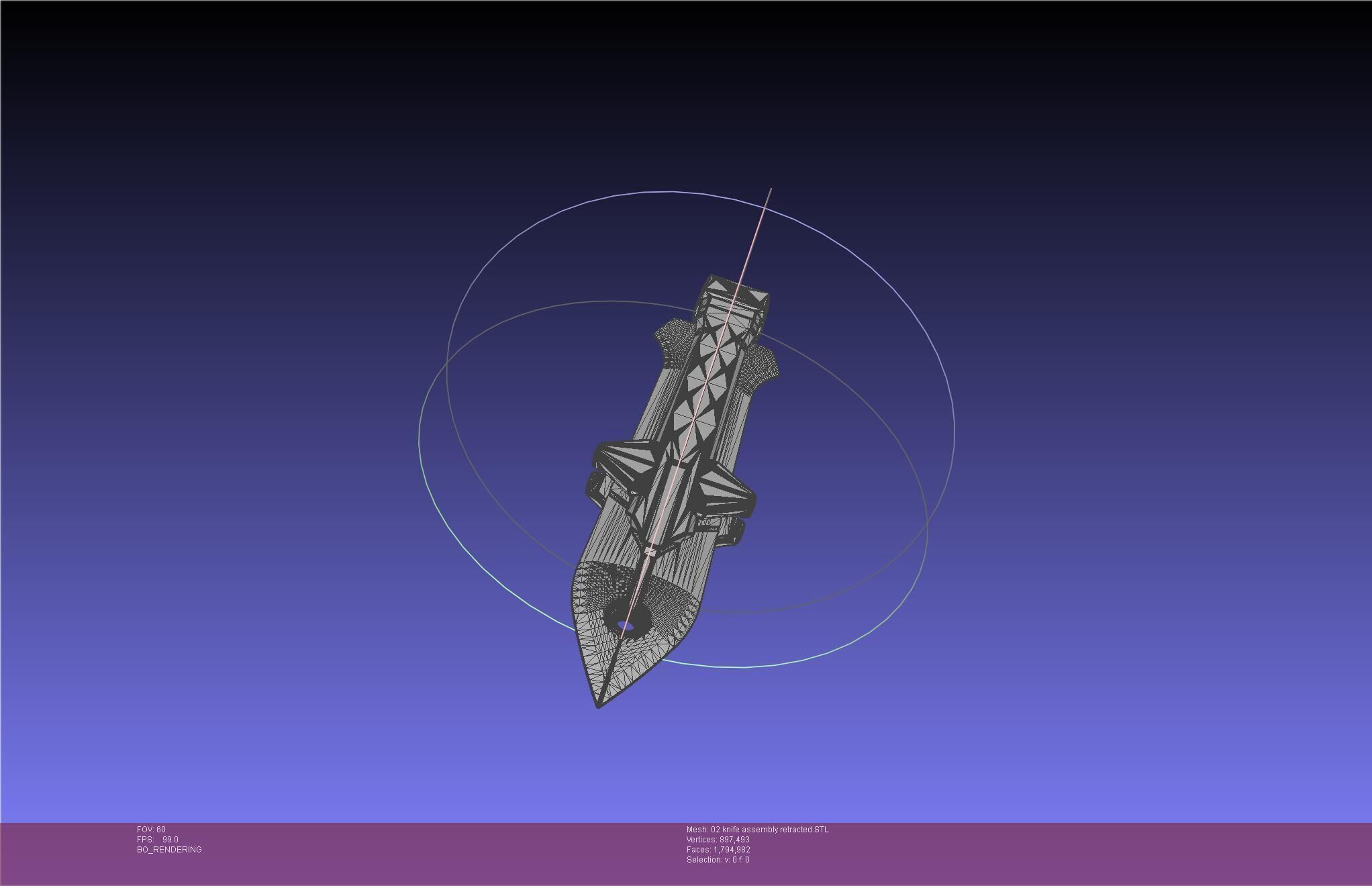 Evangelion rebuild Unit 2 Knife Movable Version 3D print model_79