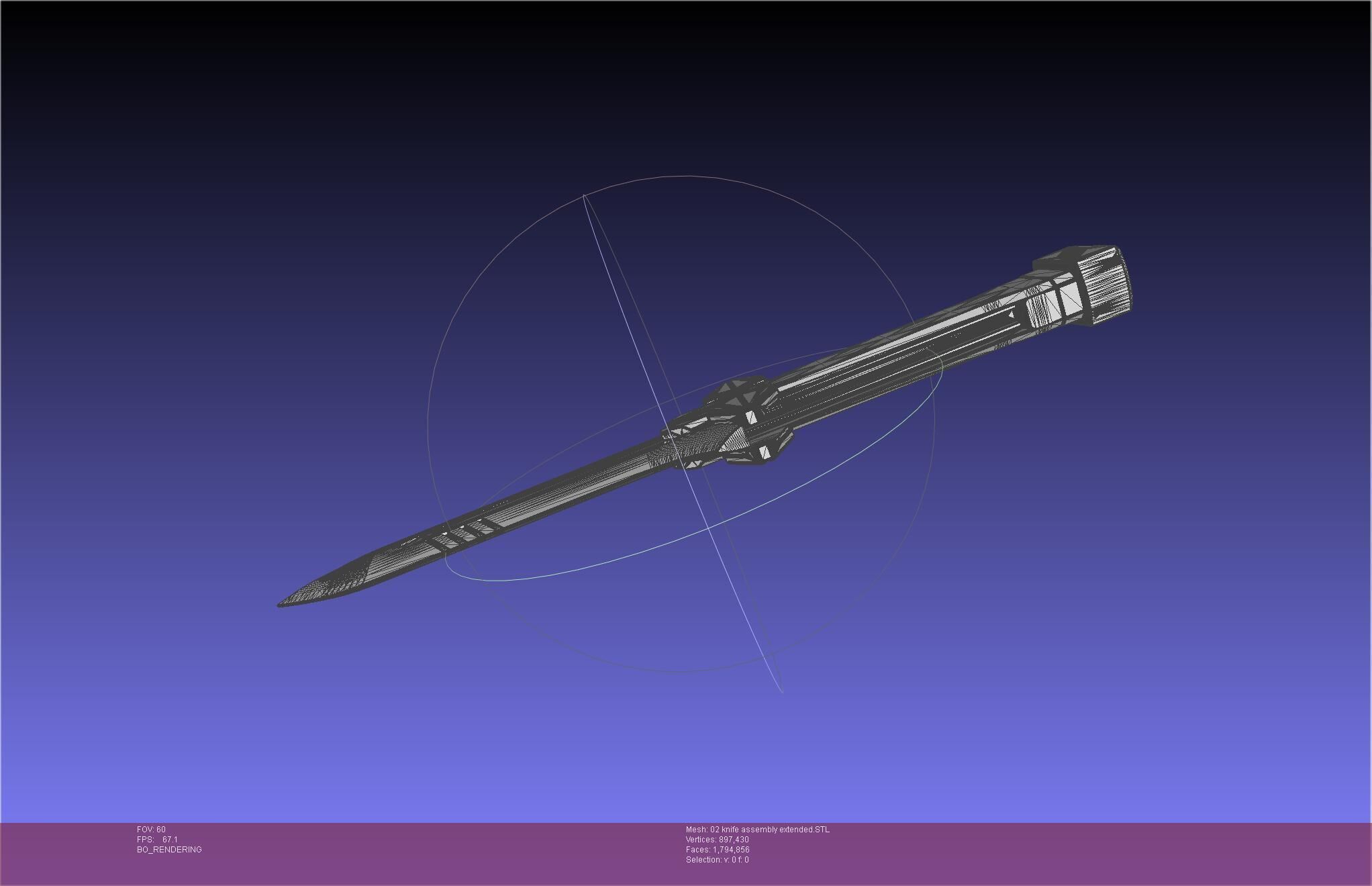 Evangelion rebuild Unit 2 Knife Movable Version 3D print model_63