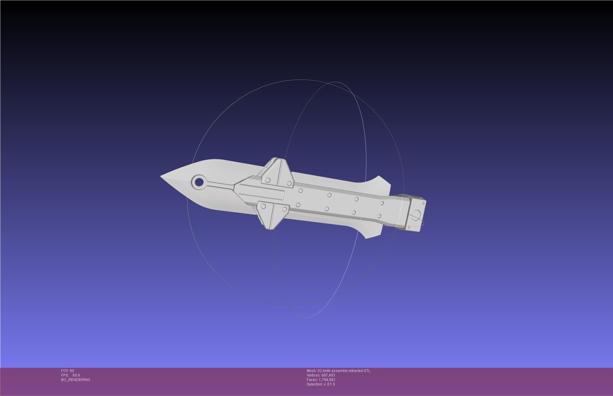 Evangelion rebuild Unit 2 Knife Movable Version 3D print model_83