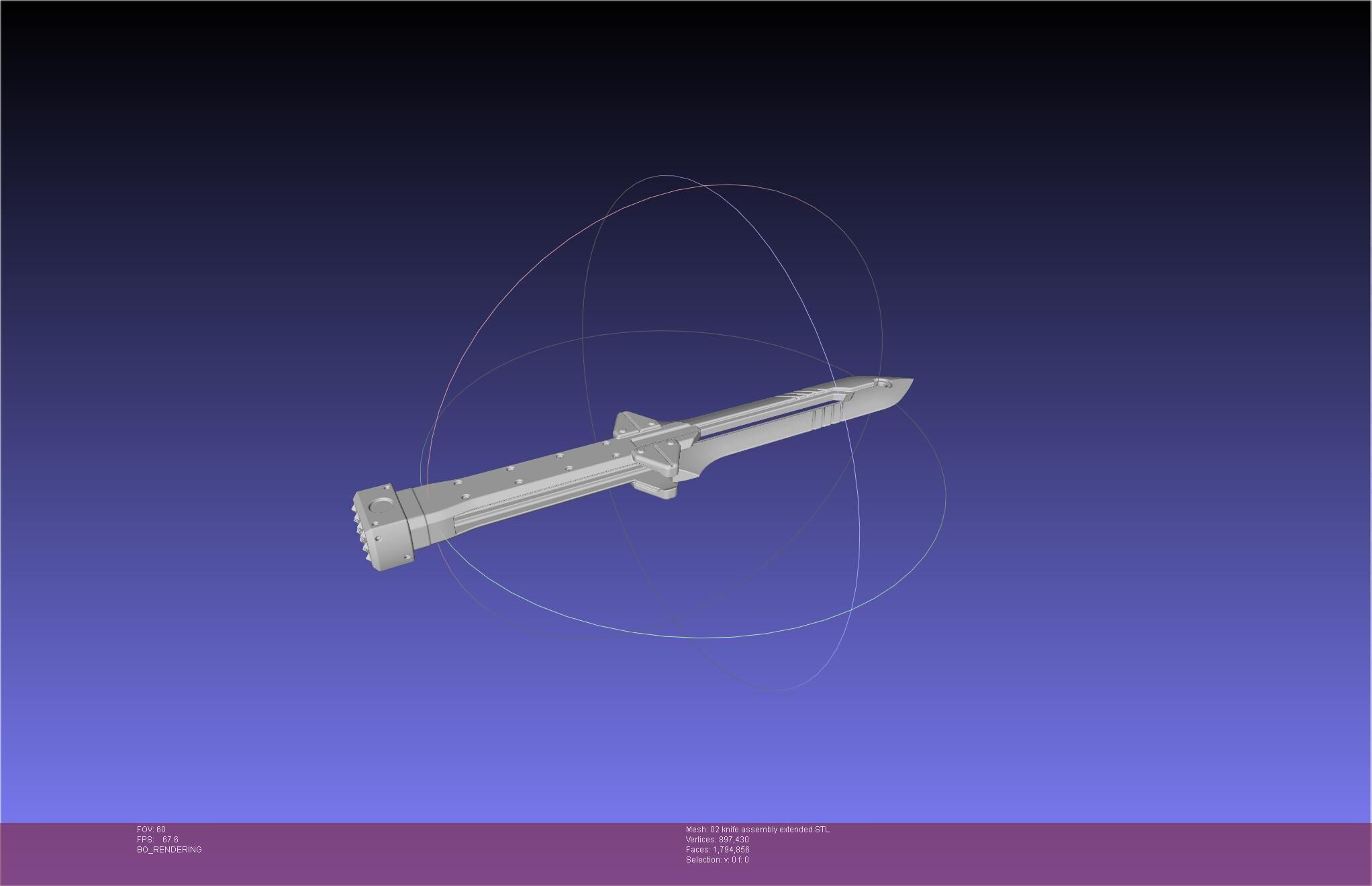 Evangelion rebuild Unit 2 Knife Movable Version 3D print model_11