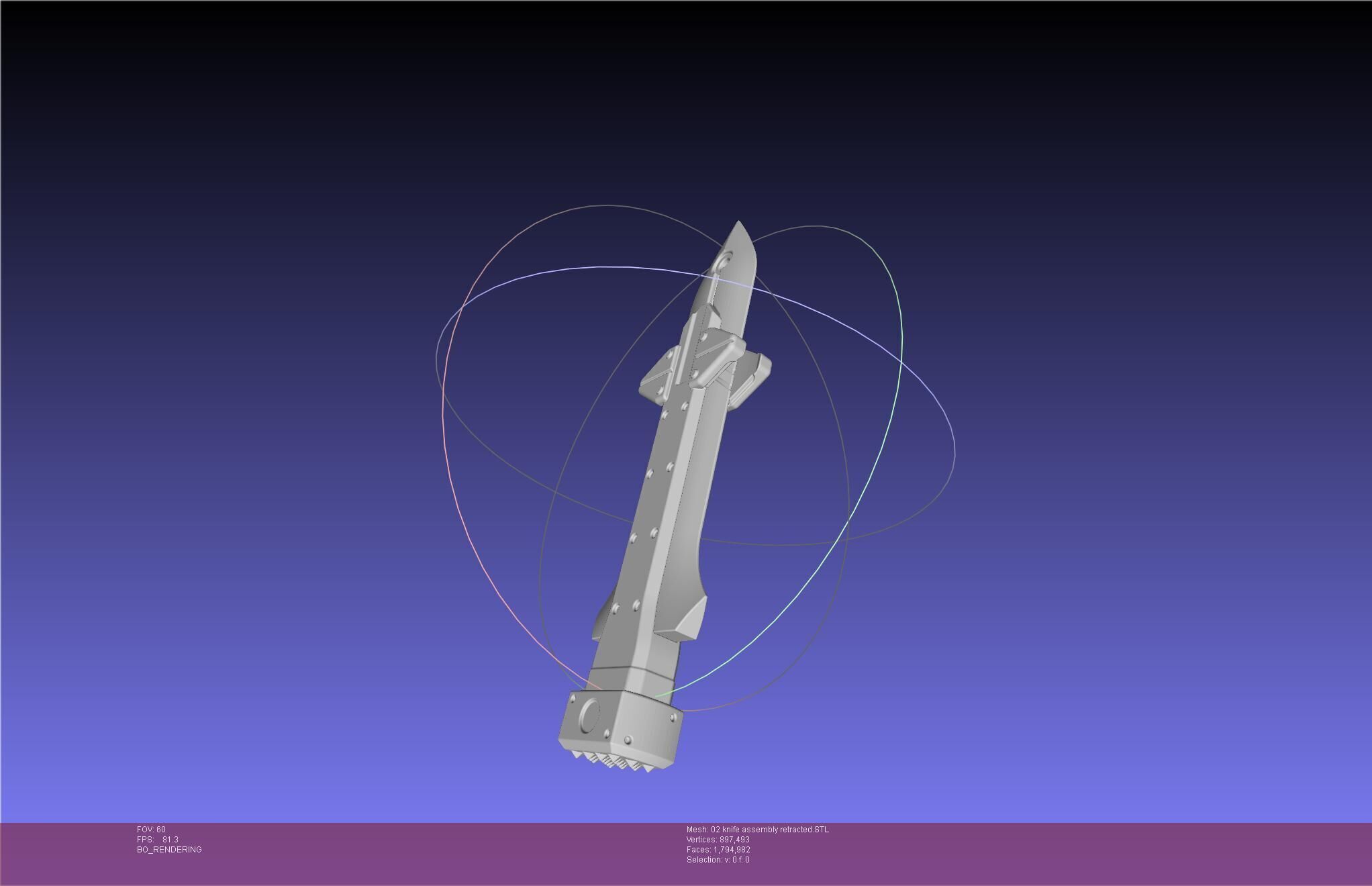Evangelion rebuild Unit 2 Knife Movable Version 3D print model_81
