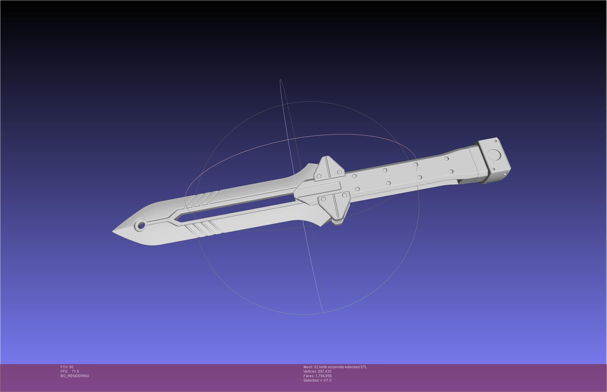 Evangelion rebuild Unit 2 Knife Movable Version 3D print model_33