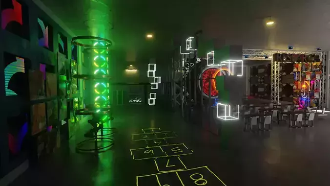 Cyberpunk Science and Education Laboratory Scene 3D model Cyberpunk Science and Education Laboratory Scene 3D model