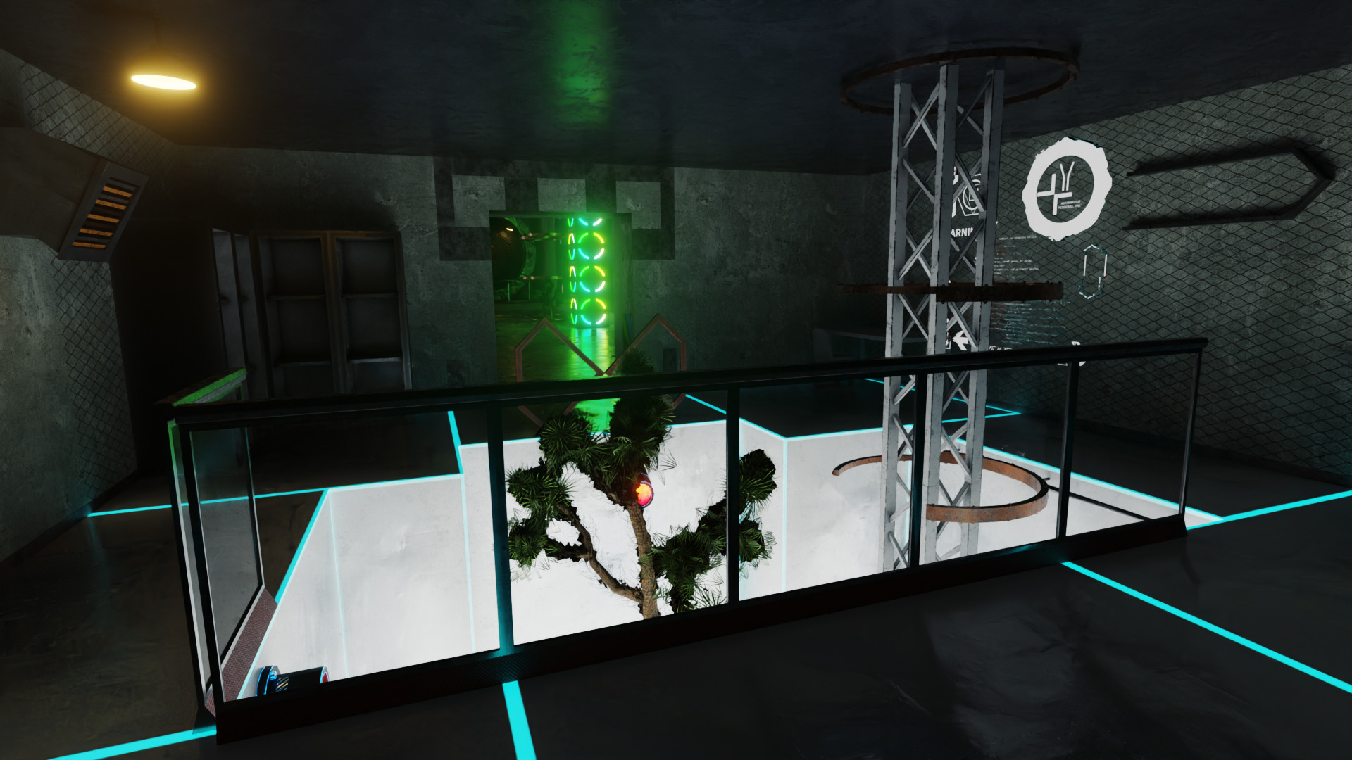 Cyberpunk Science and Education Laboratory Scene 3D model_2