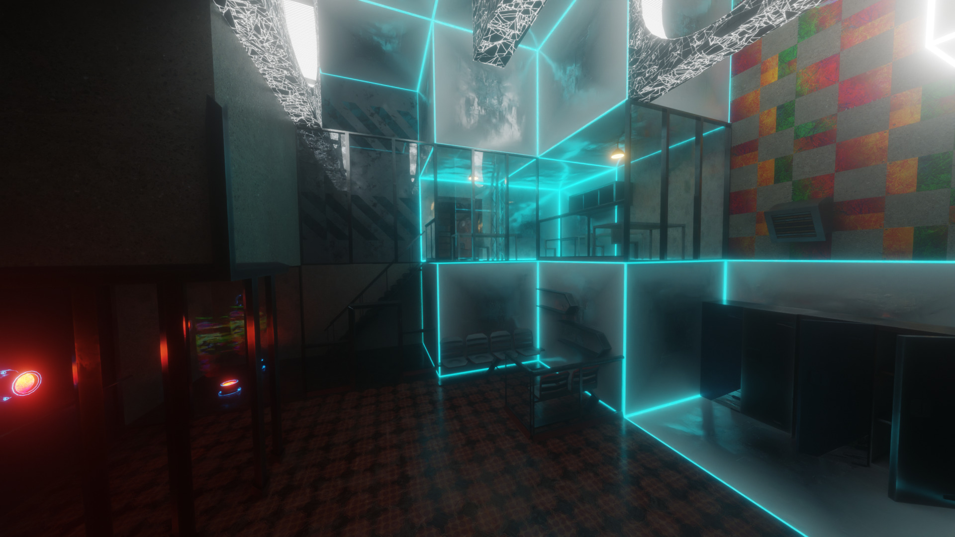 Cyberpunk Science and Education Laboratory Scene 3D model_3