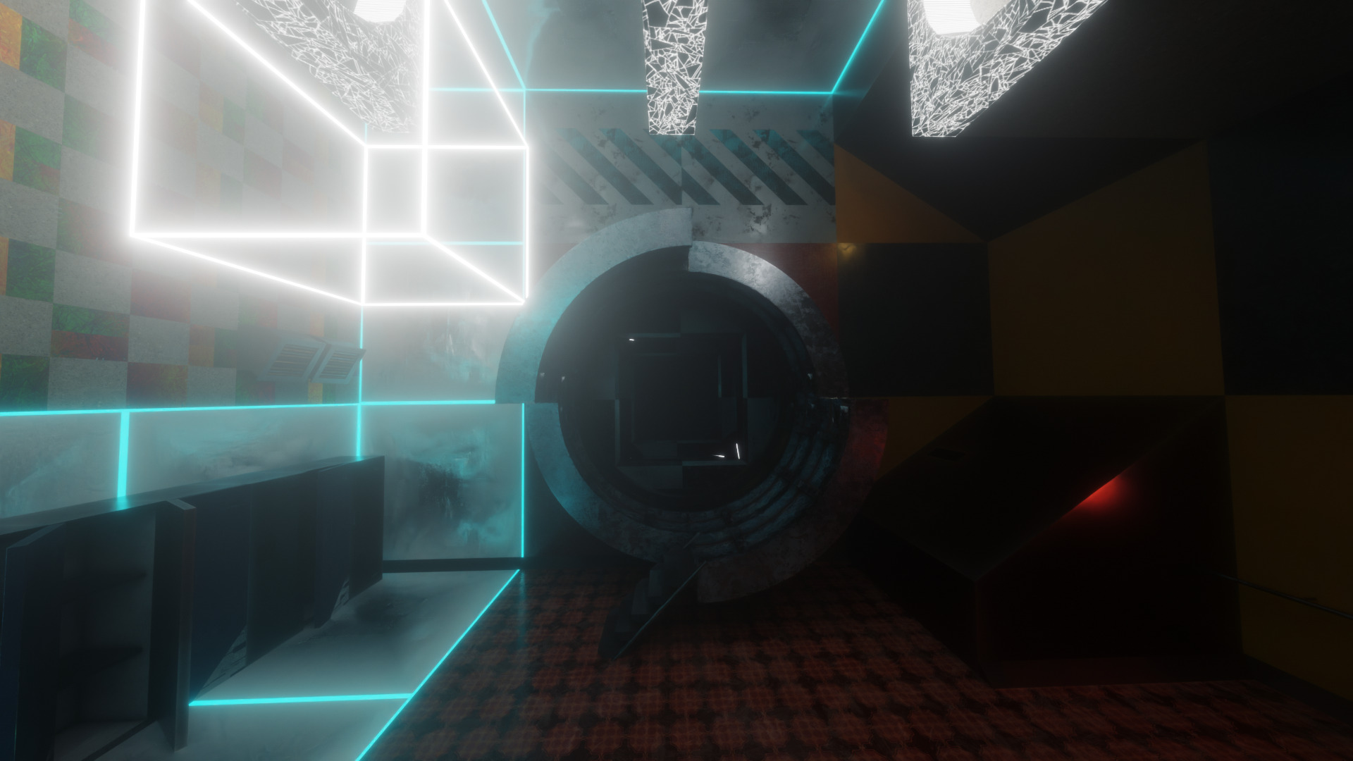 Cyberpunk Science and Education Laboratory Scene 3D model_4