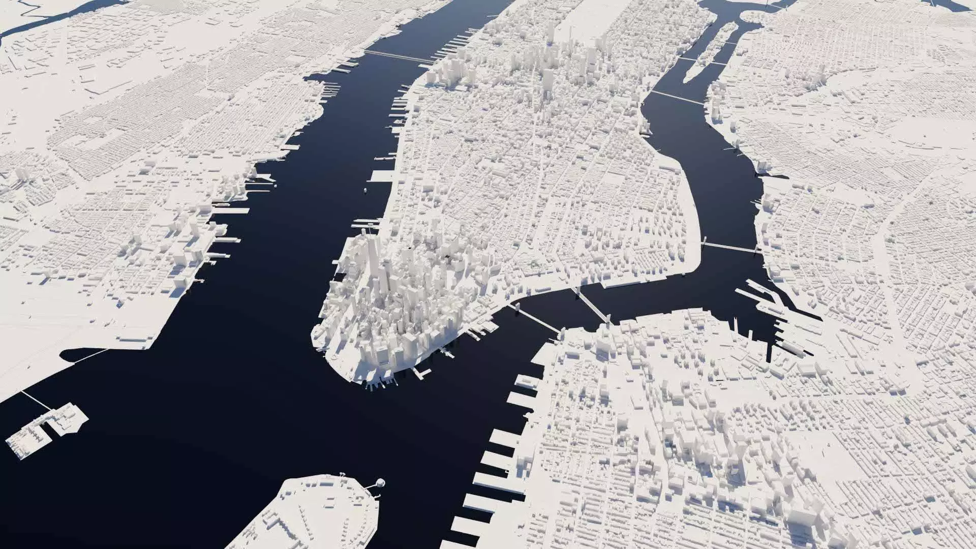 Large Scale New York City Map 3D model 3D model_0