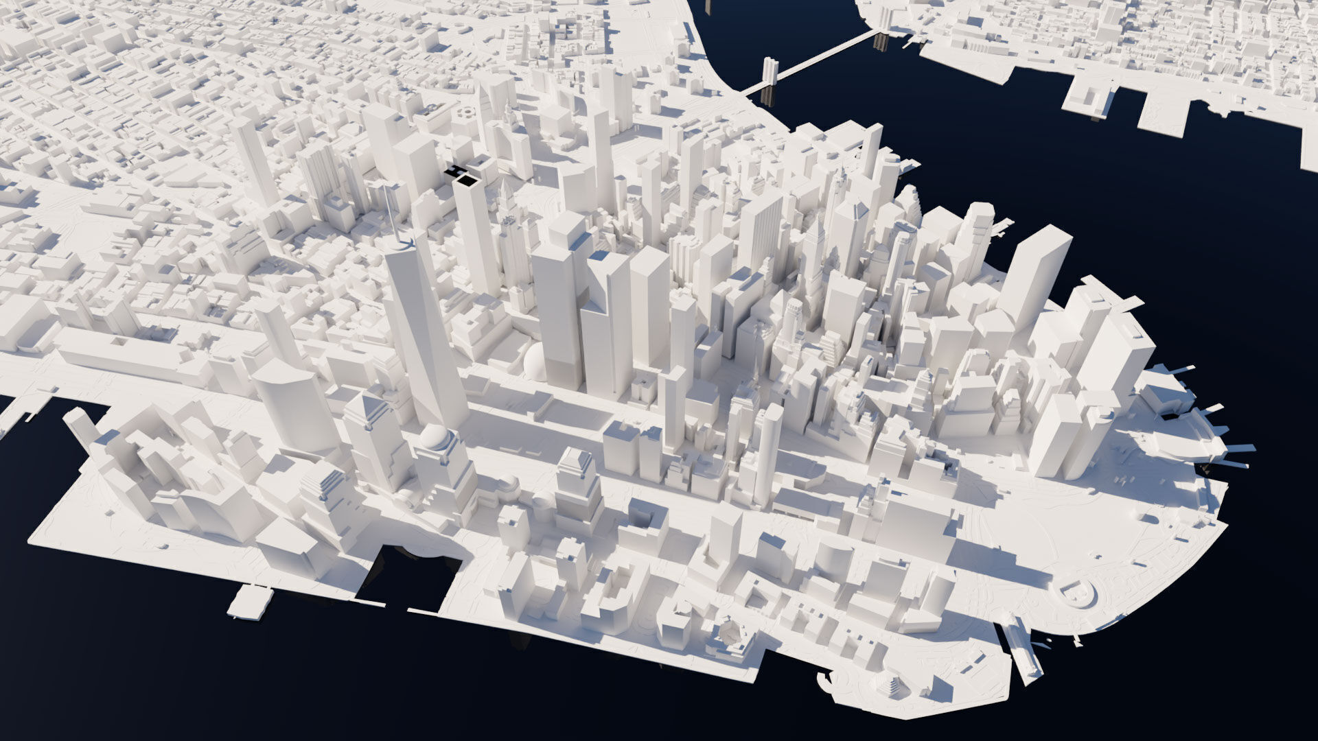 Large Scale New York City Map 3D model 3D model_9