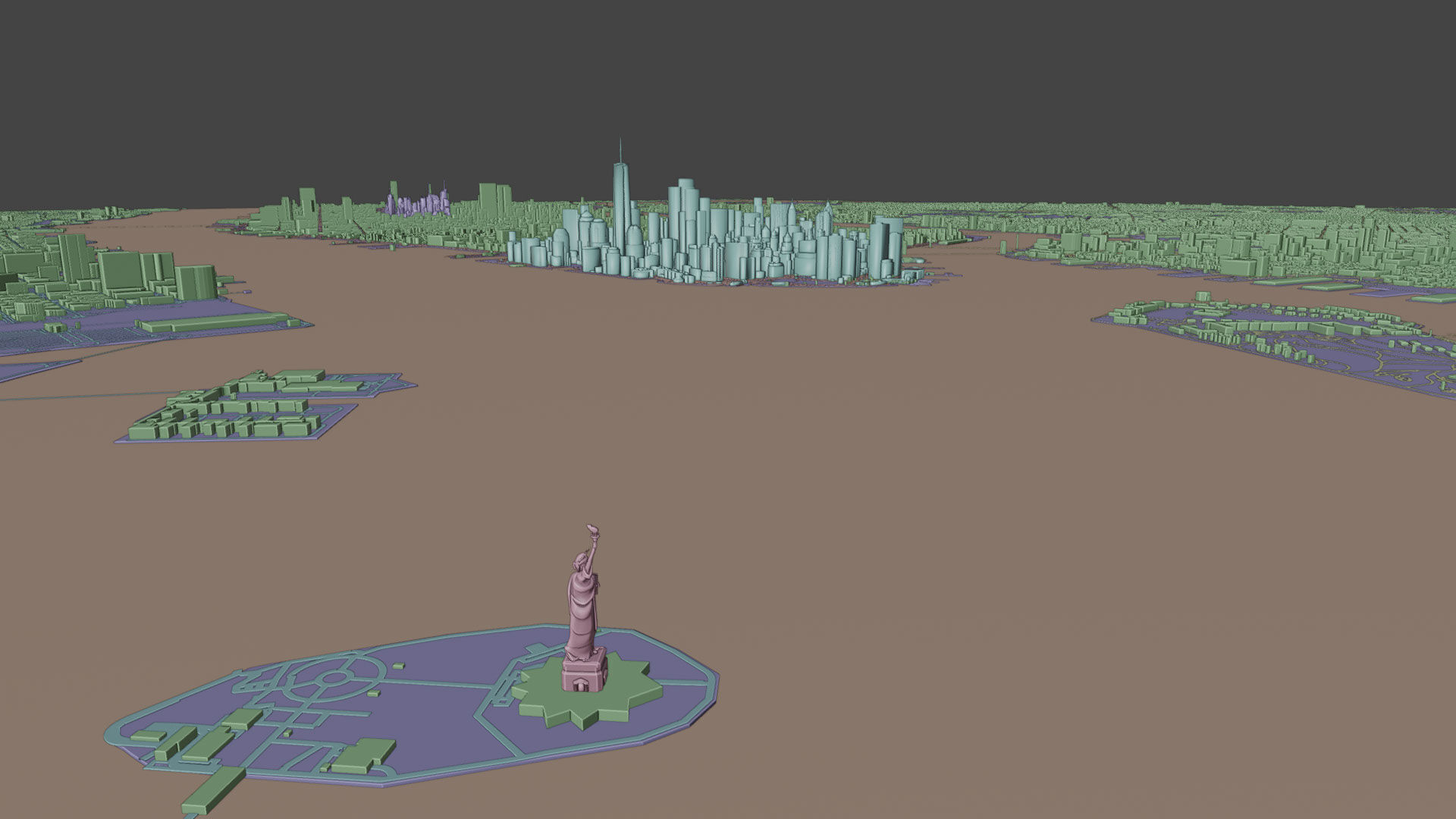 Large Scale New York City Map 3D model 3D model_10