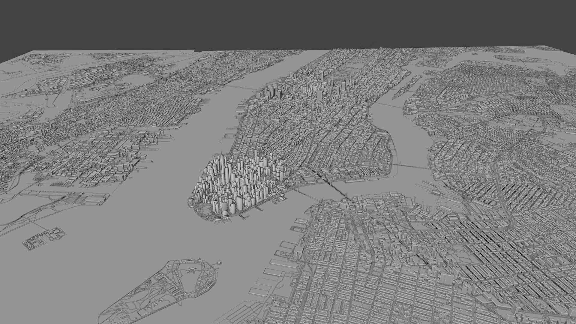 Large Scale New York City Map 3D model 3D model_7