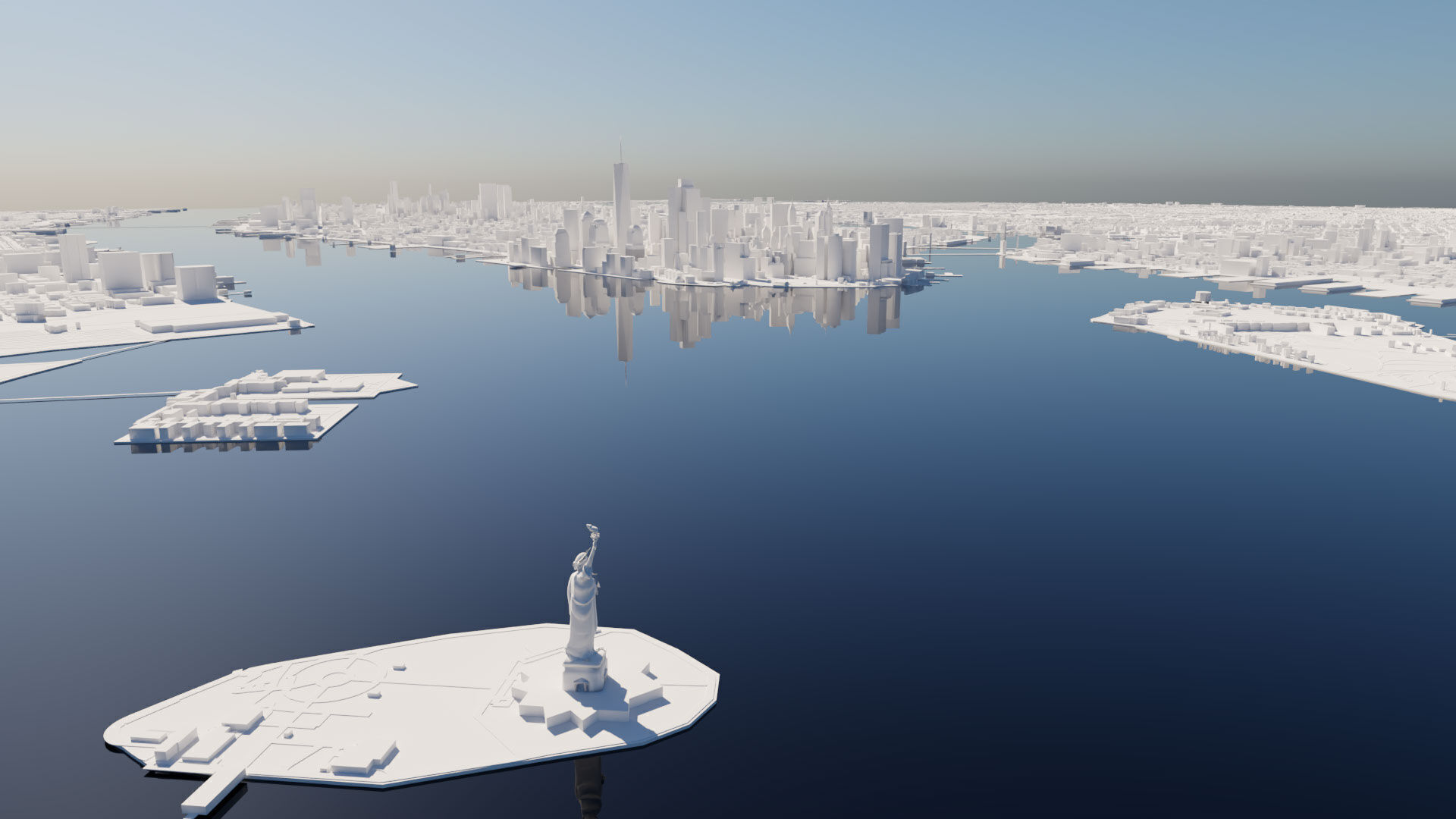 Large Scale New York City Map 3D model 3D model_1