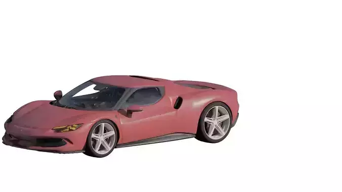 Italian supercar with interior and engine