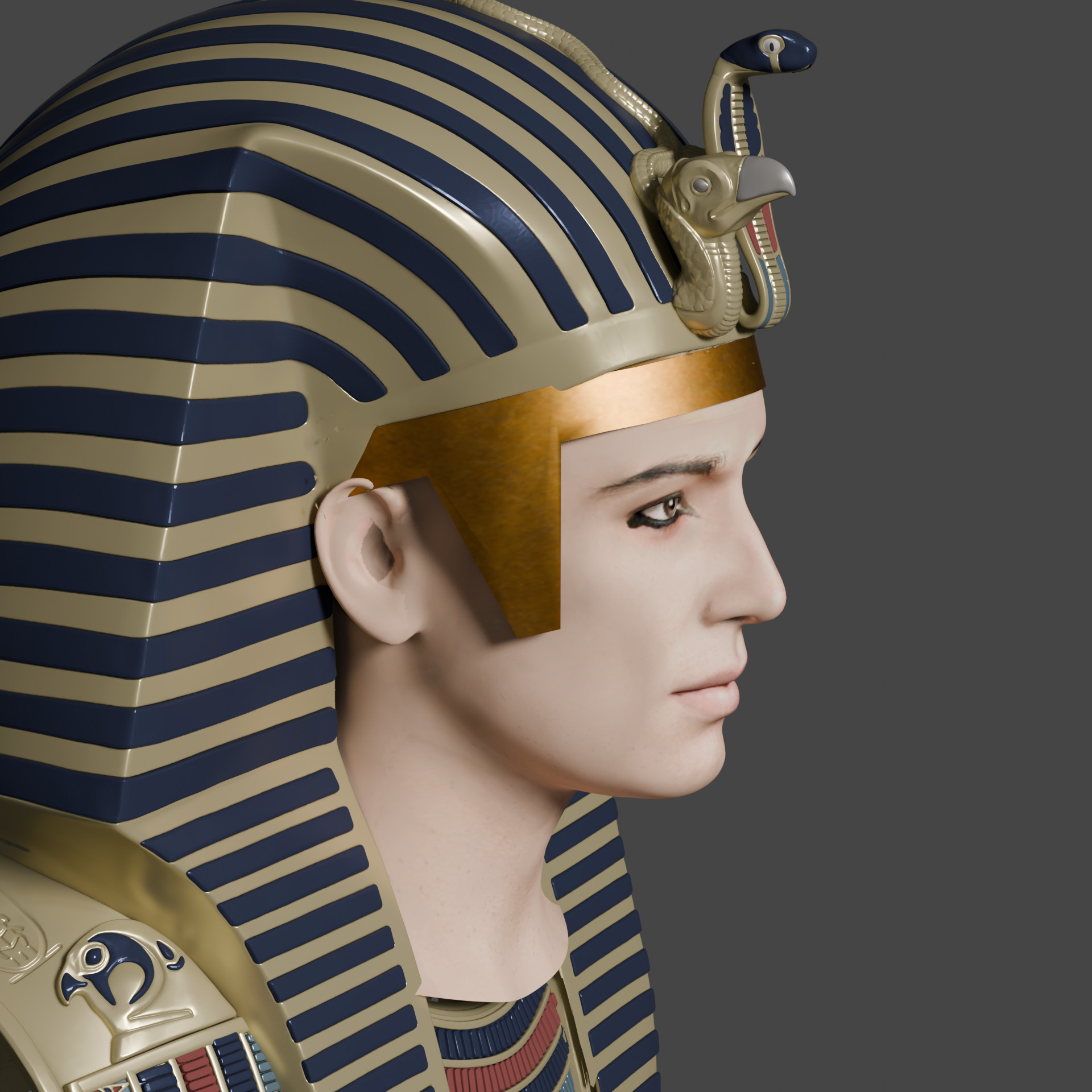 pharaoh king 3D model_2