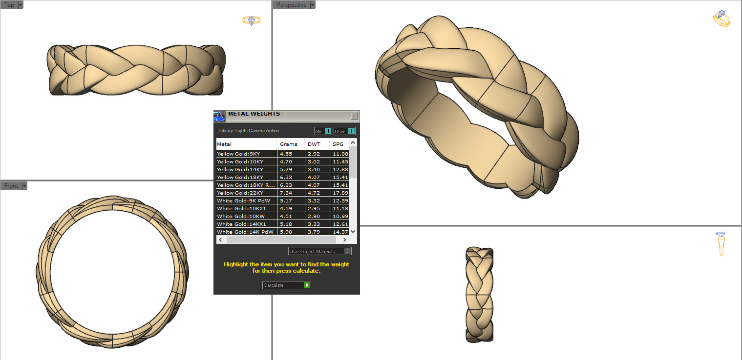 Braided ring 3D print model_9