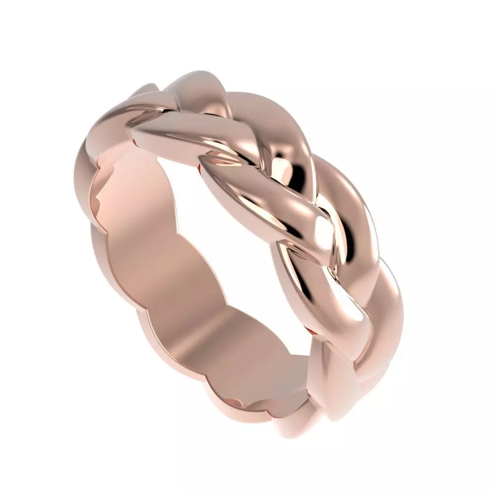 Braided ring 3D print model_0