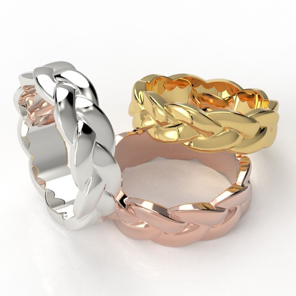 Braided ring 3D print model_2