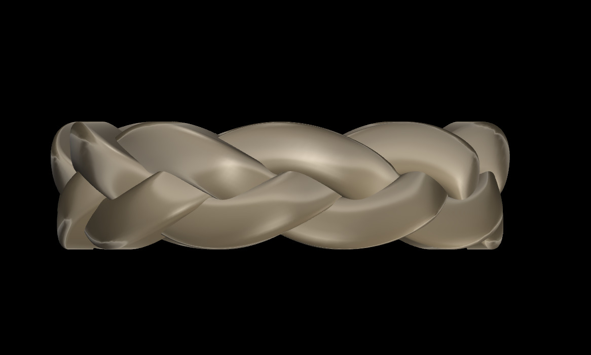 Braided ring 3D print model_22