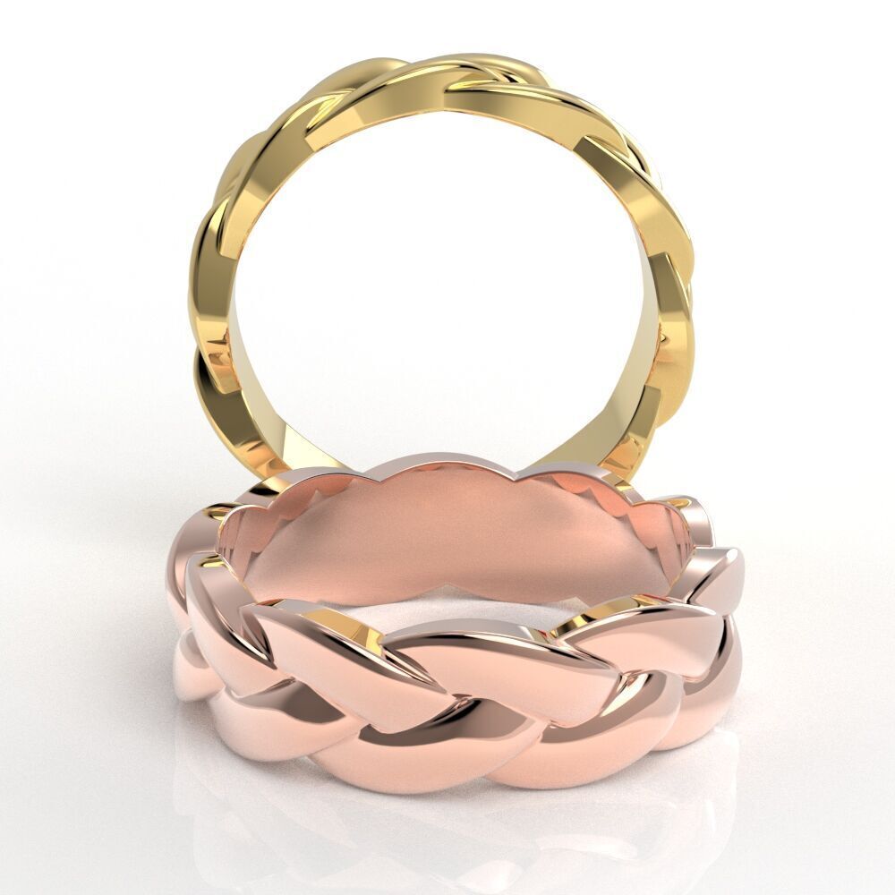 Braided ring 3D print model_17