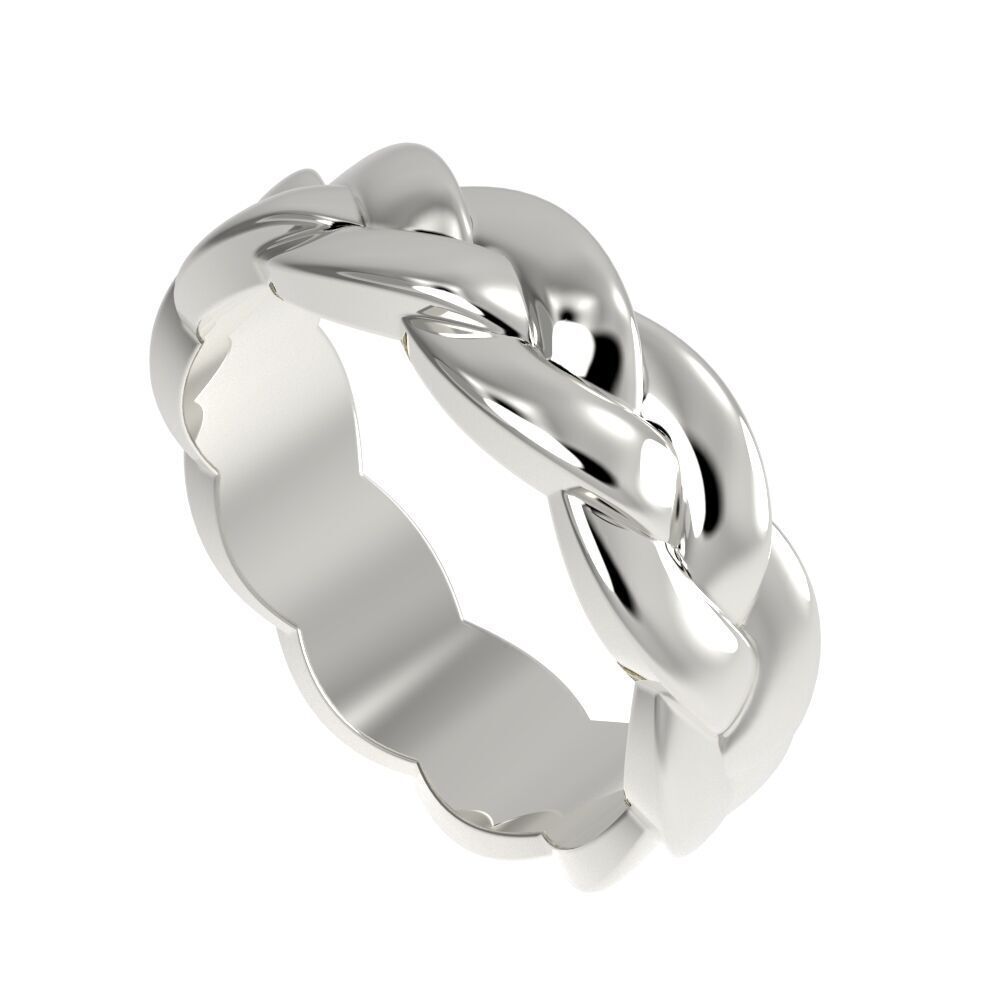 Braided ring 3D print model_12