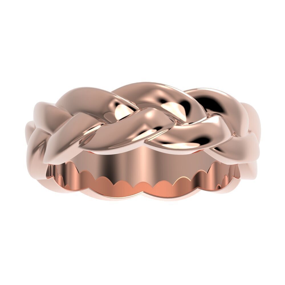 Braided ring 3D print model_1