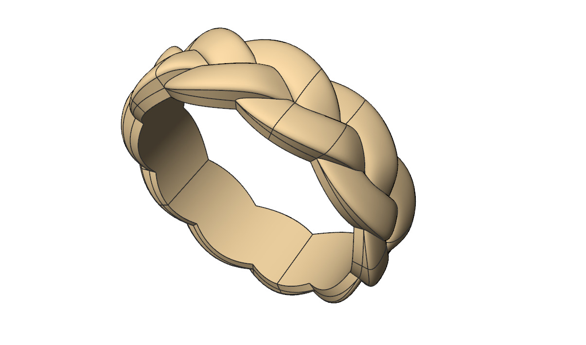 Braided ring 3D print model_11