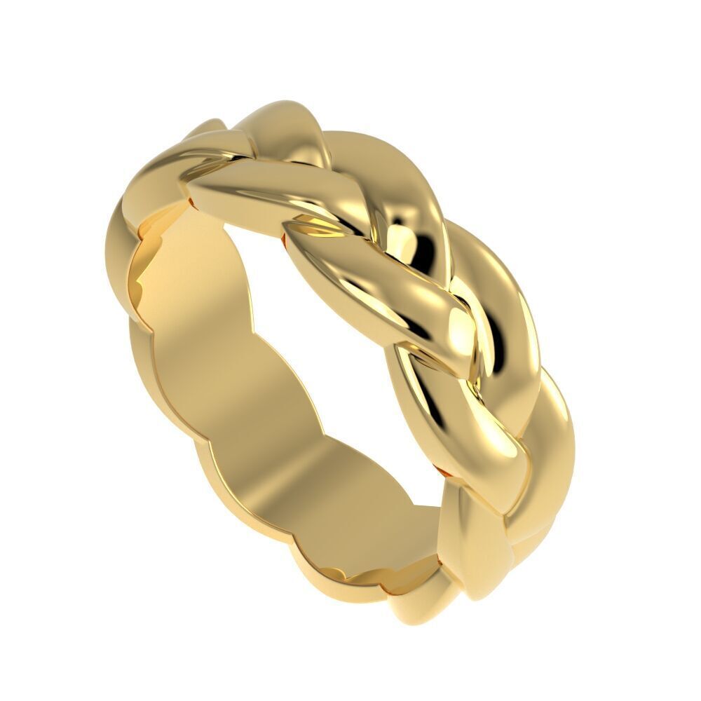 Braided ring 3D print model_18
