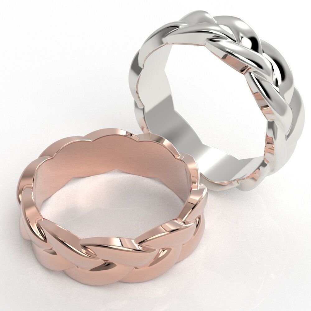 Braided ring 3D print model_16