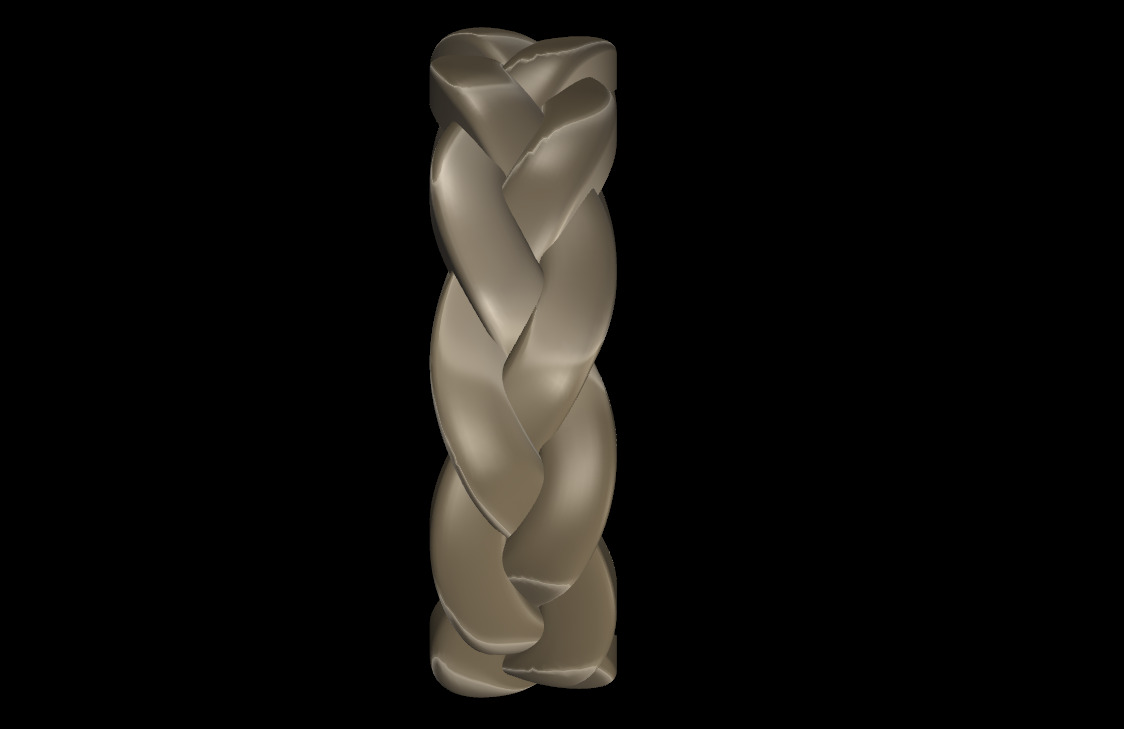 Braided ring 3D print model_24