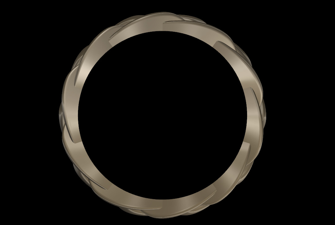 Braided ring 3D print model_23